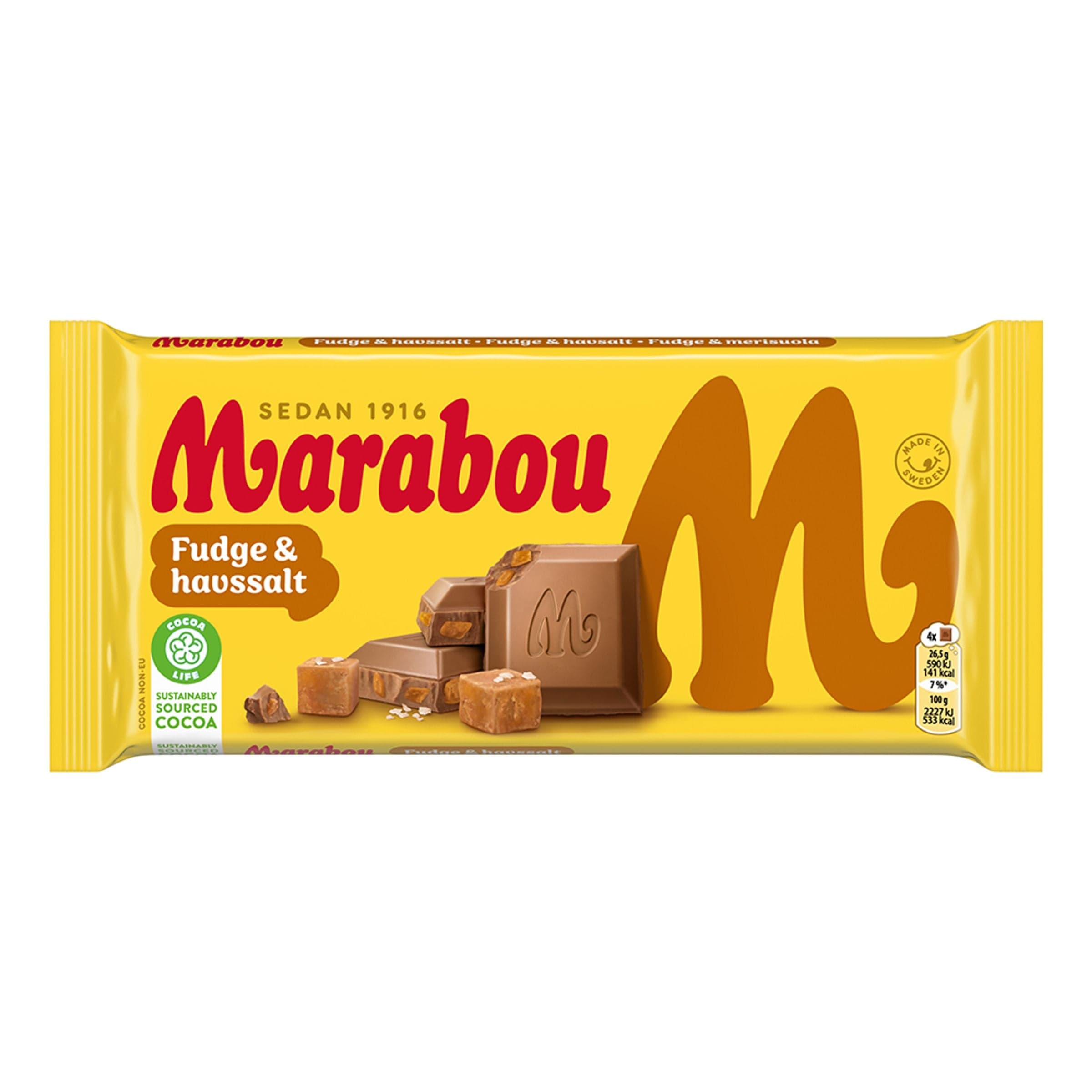 Marabou Fudge & Merisuola Suklaalevy - 160 g – ERT Godis Singel