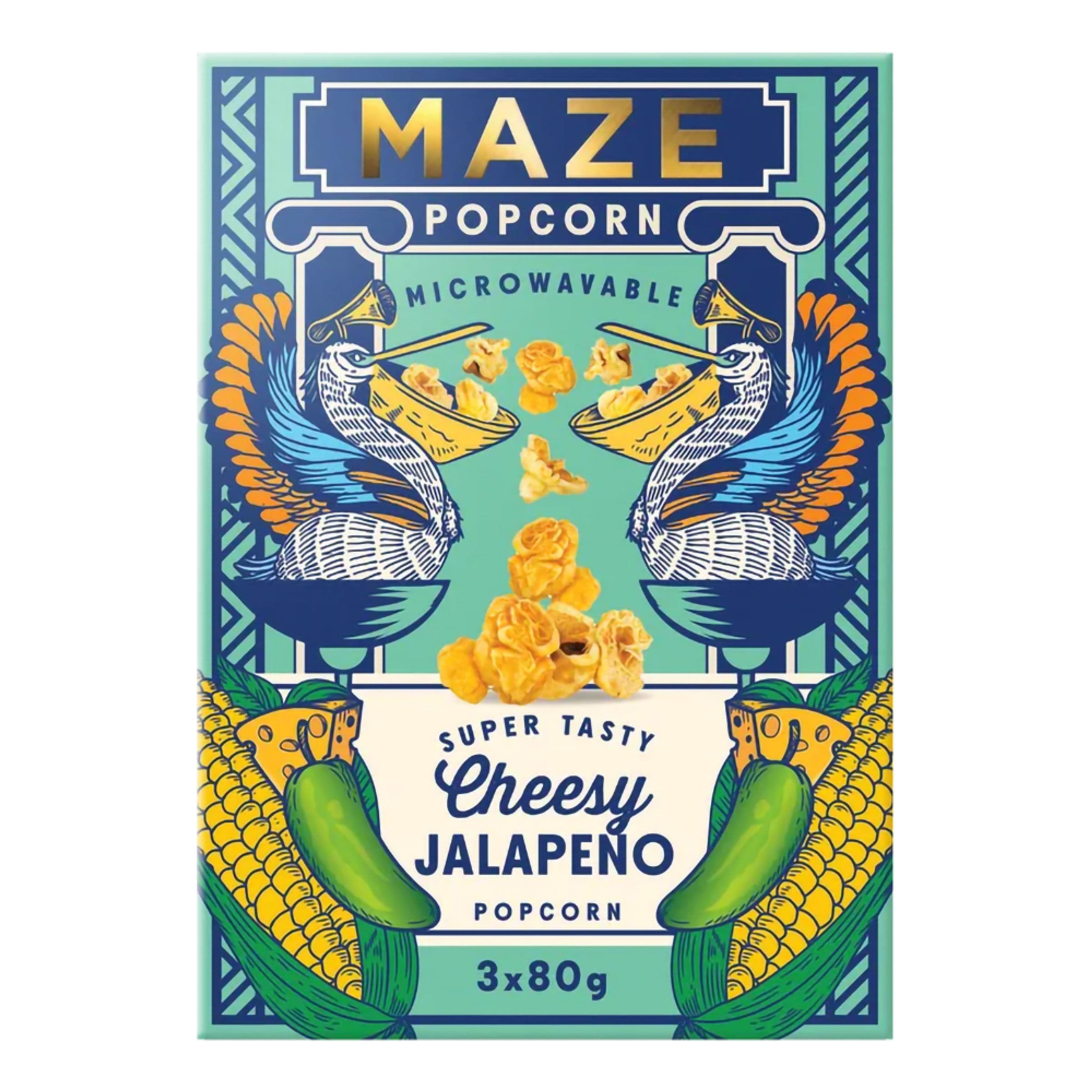 Maze Cheesy Jalapeno Popcorn - 3 x 80 g – ERT Godis Singel