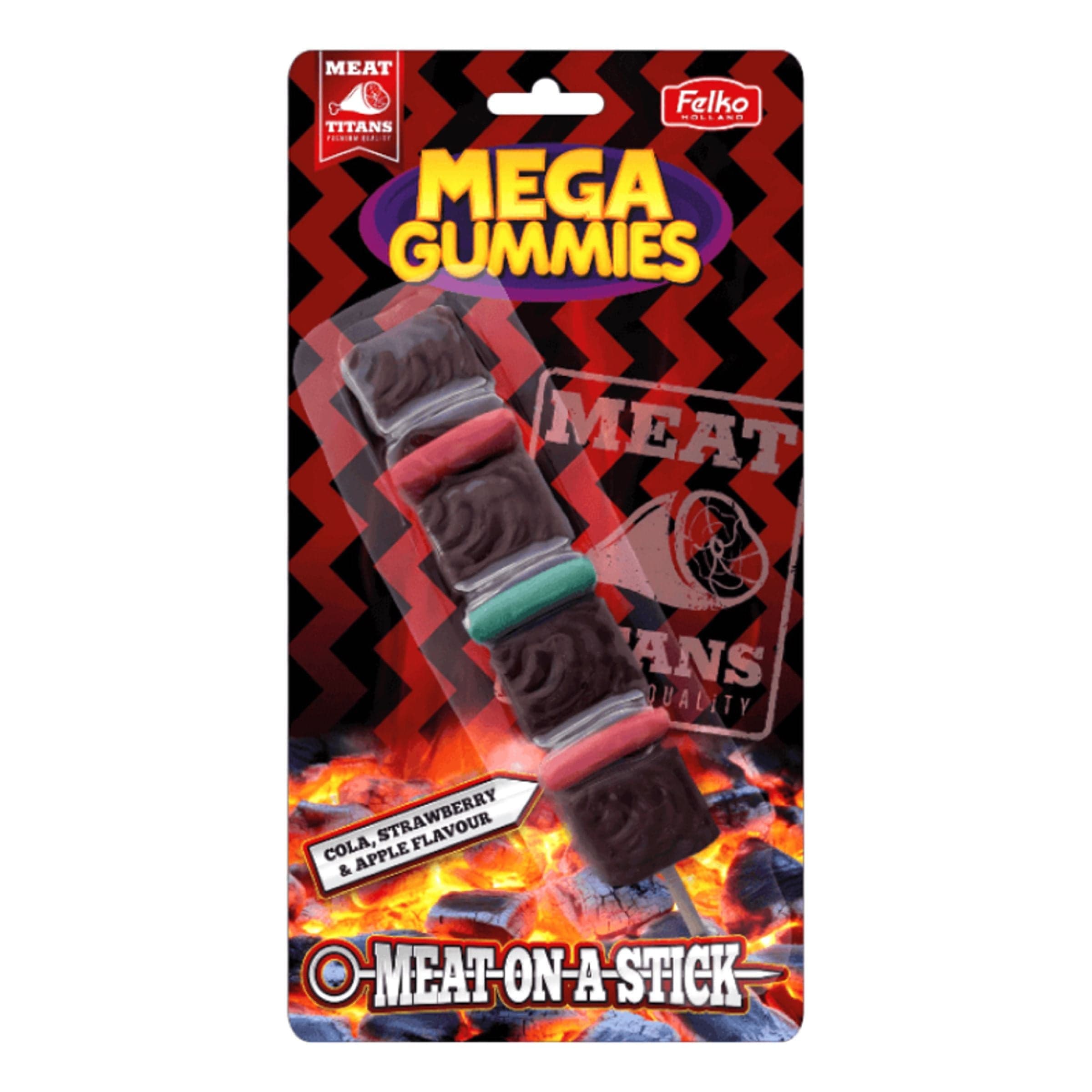 Mega Gummies Meat-on-a-Stick -karkki - 120 g – Coopers Candy