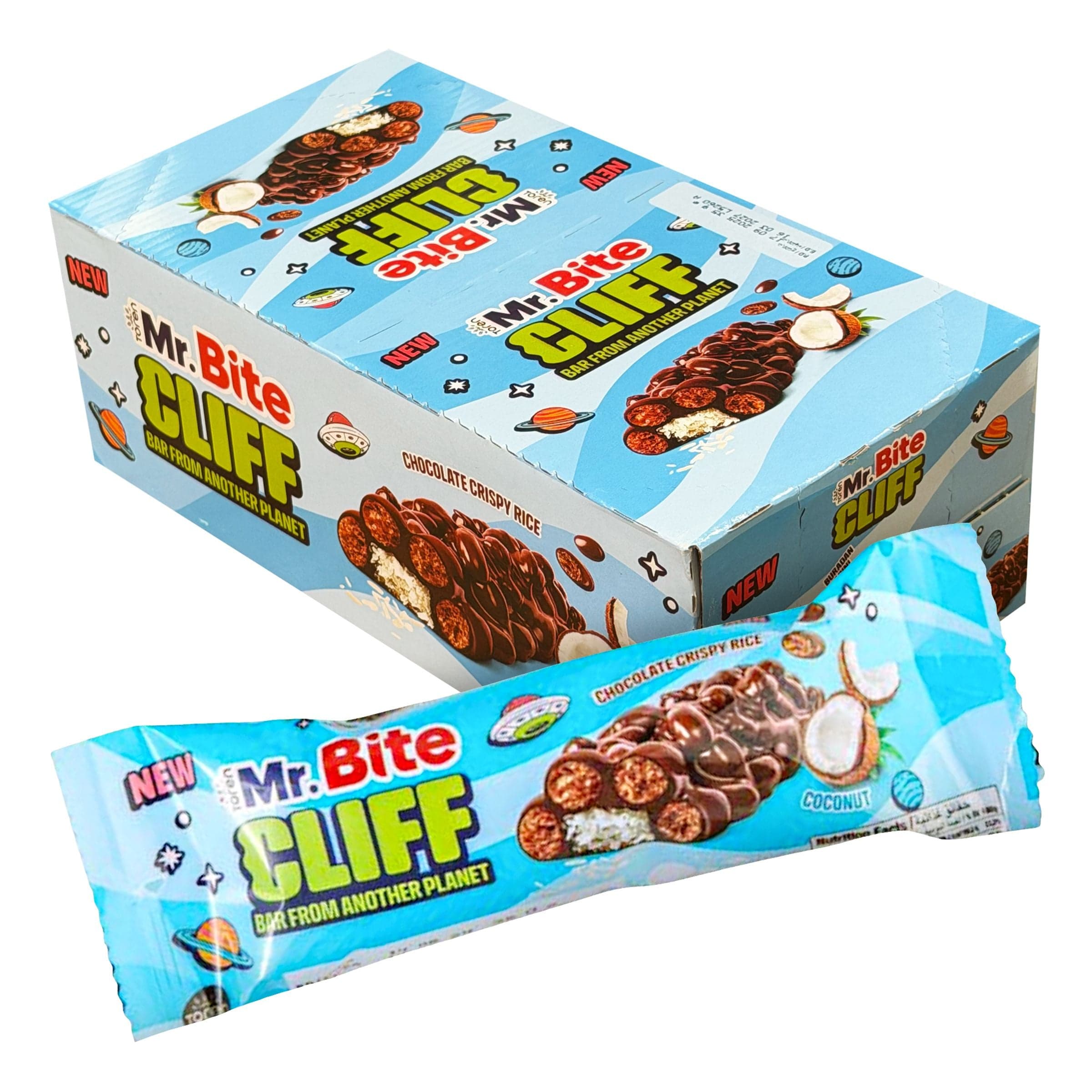 Mr. Bite Cliff Kokos Suurpakkaus - 24 x 35 g – ERT Godis Bulk