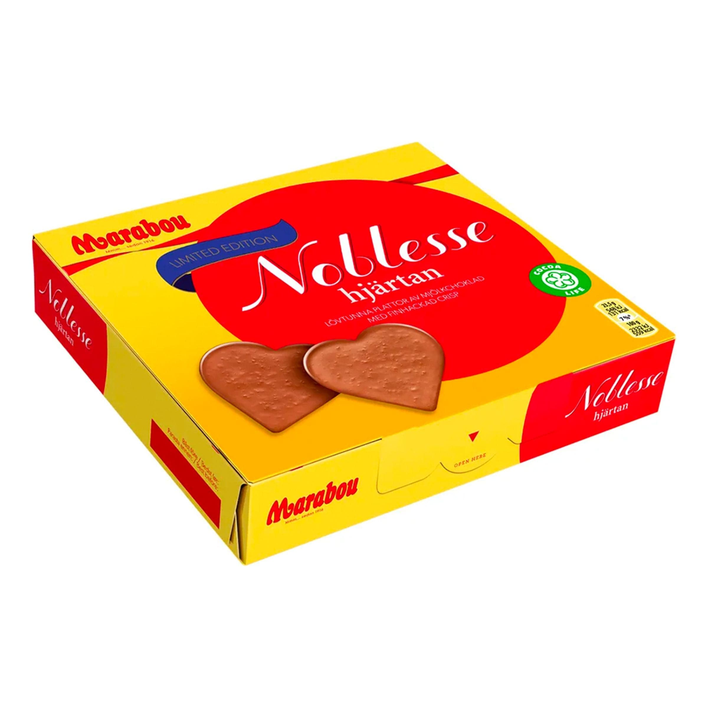 Marabou Noblesse Hjärtan Suklaarasia - 130 g – ERT Godis Singel