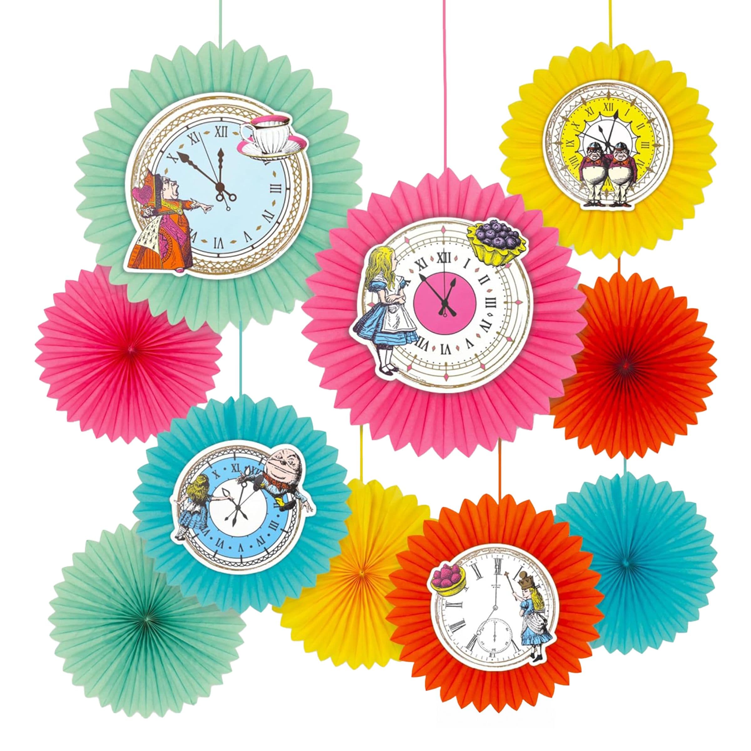 Paperiviuhkat Alice Wonderland - 10-pakkaus – Talking Tables