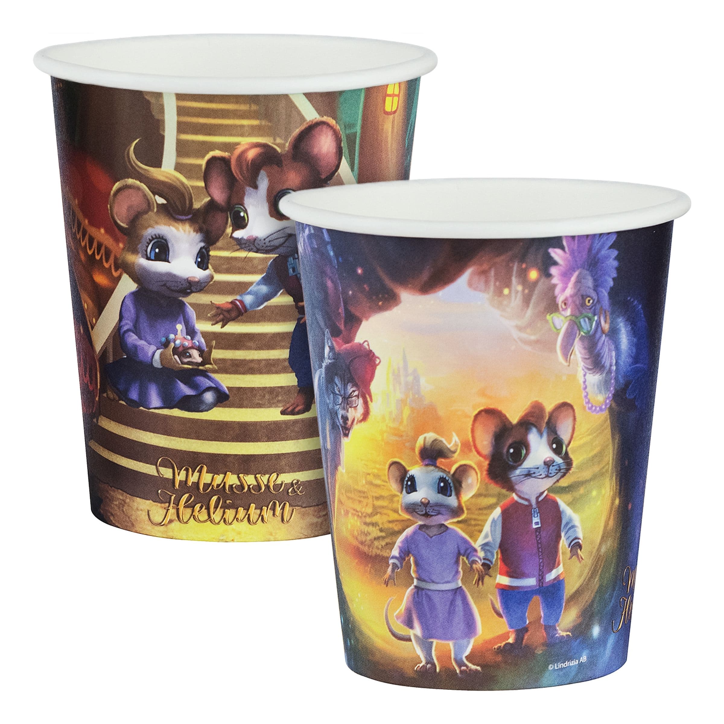 Pahvimukit Musse & Helium Seikkailu - 8-pakkaus – Design House 95