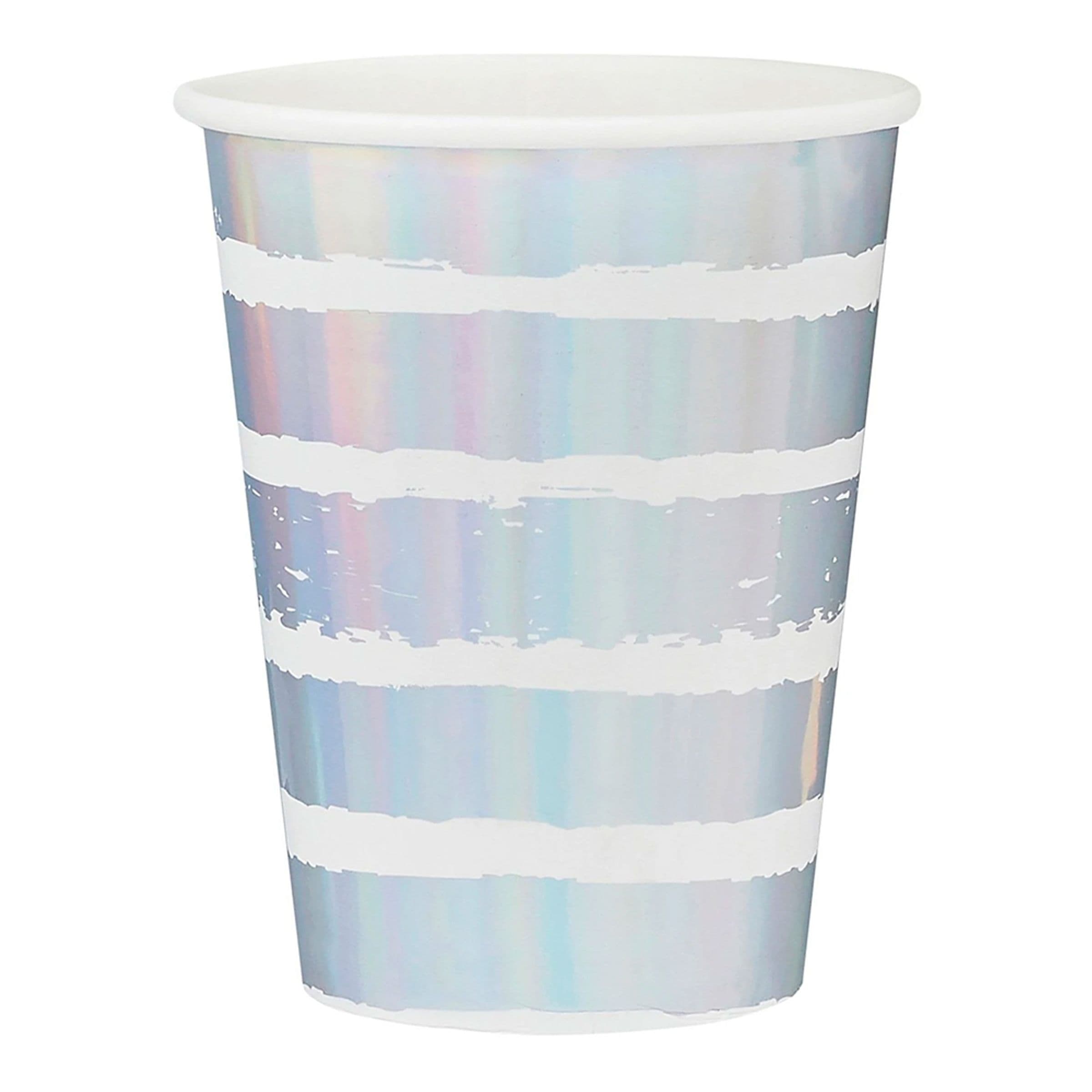 Raidalliset Värihohtoiset Pahvimukit - 10-pakkaus – Club Green / Hootyballoon