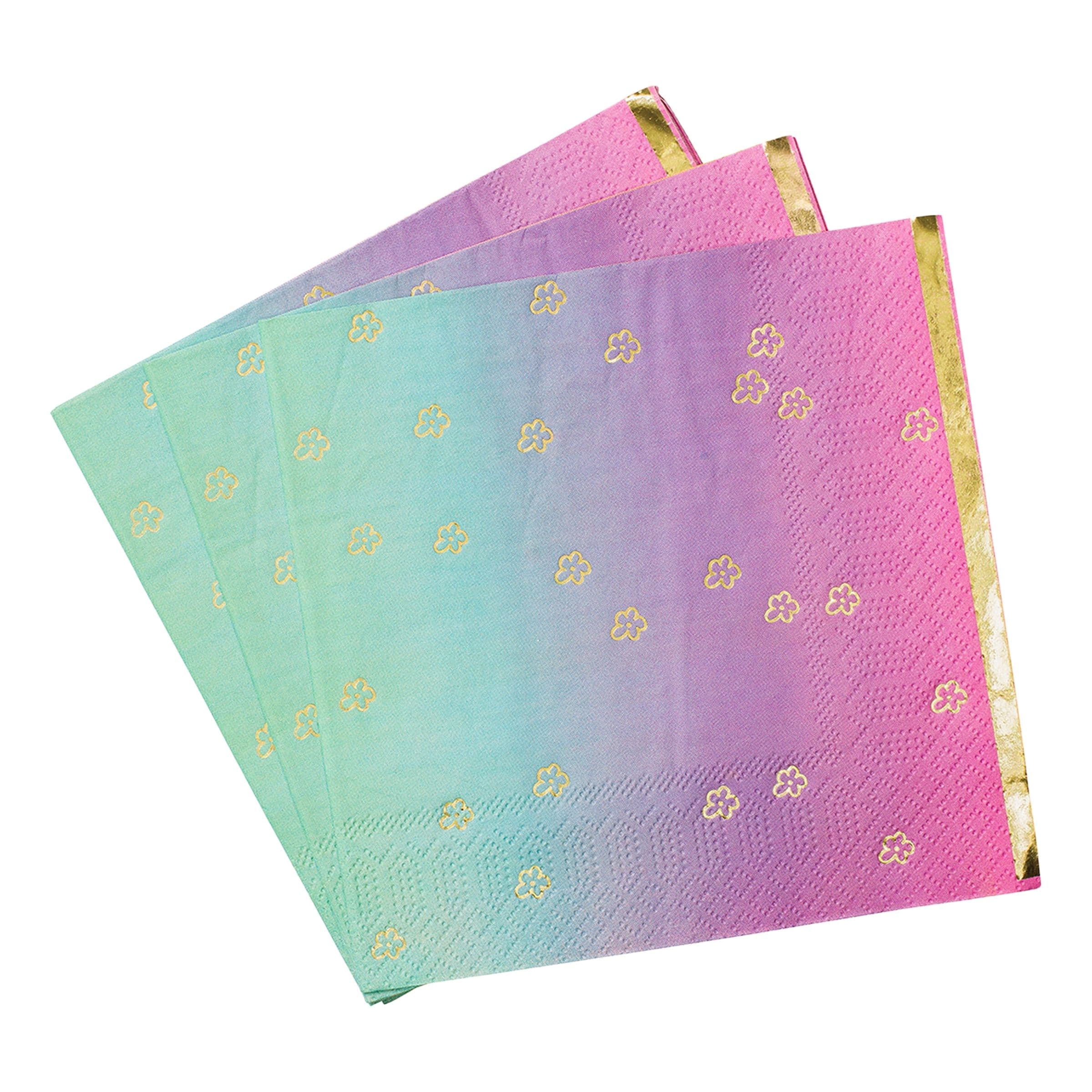 Paperiservetit Ombre Kultafoliolla - 16-pakkaus – Design House 95