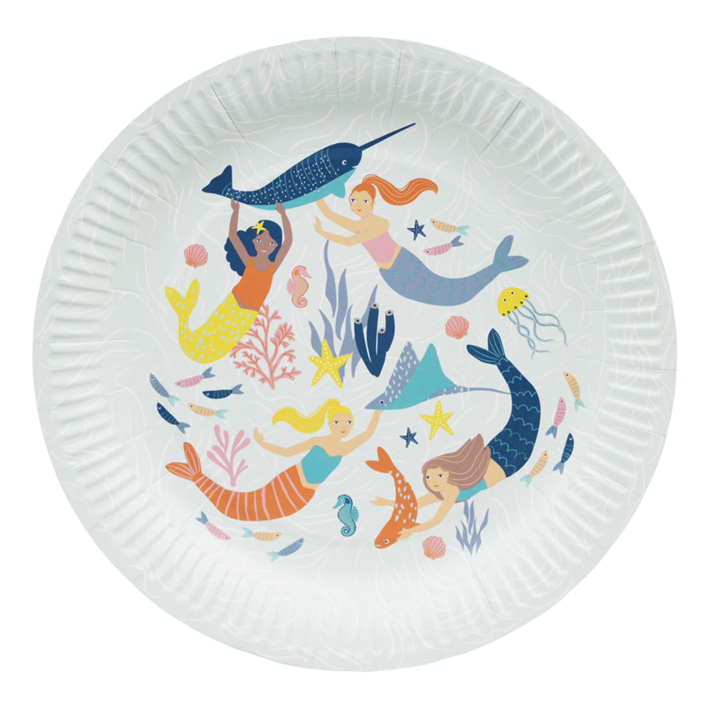 Pahvilautaset Mermaid Waves - 8-pakkaus – Talking Tables