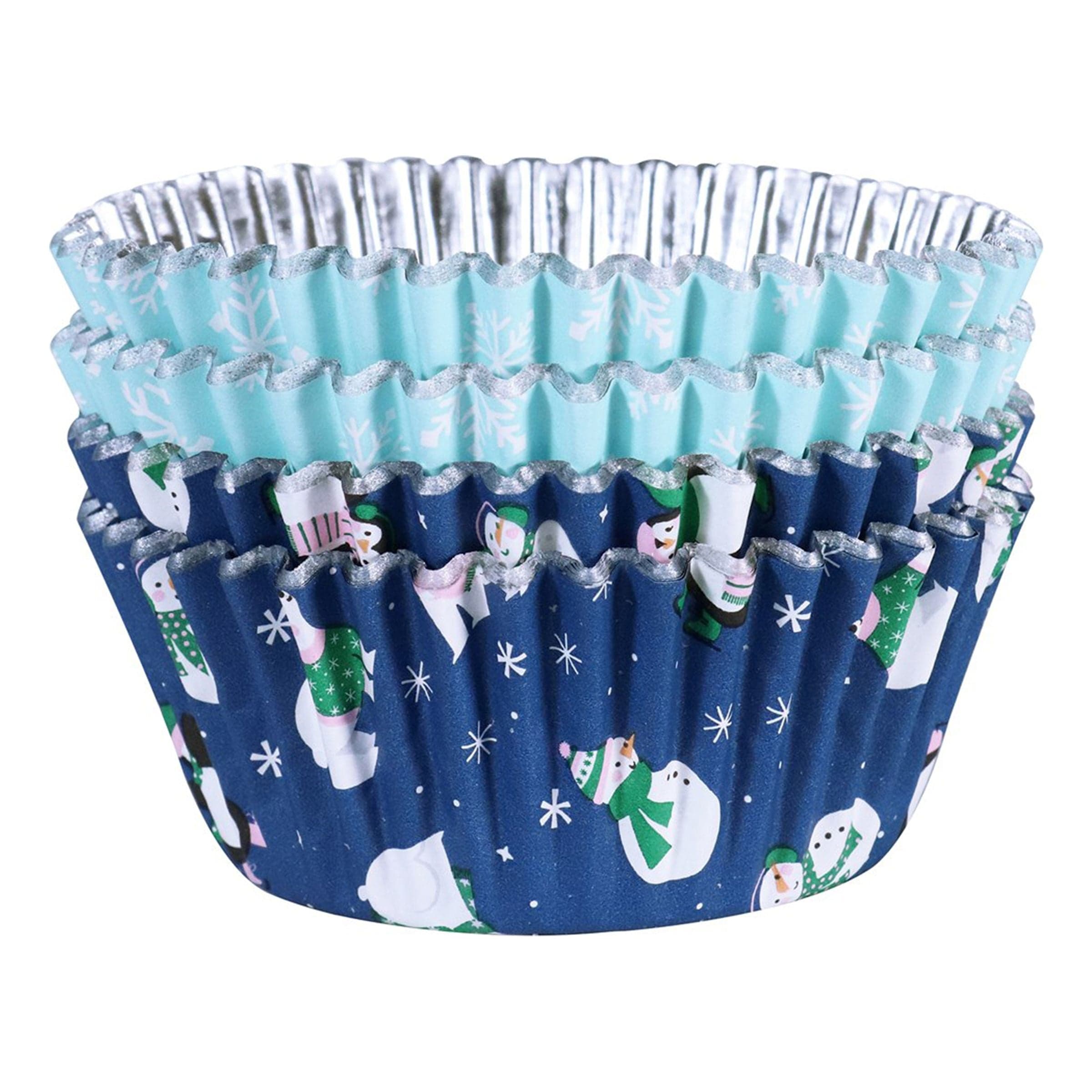 PME Muffinivuoat Foliolla Lumimiehet - 60-pakkaus – PME Cake