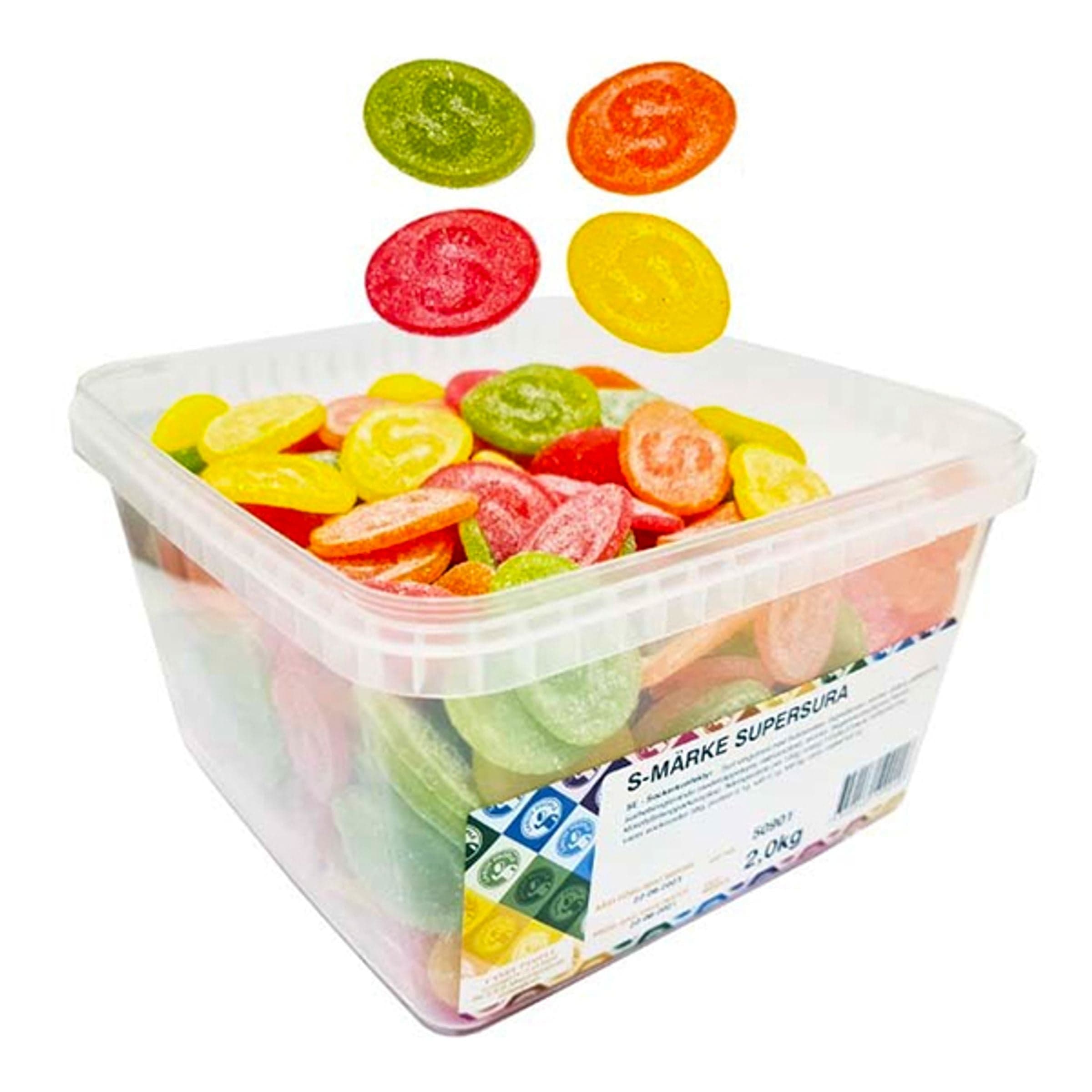 S-Märken Supersura Suurpakkaus - 2 kg – ERT Godis Bulk