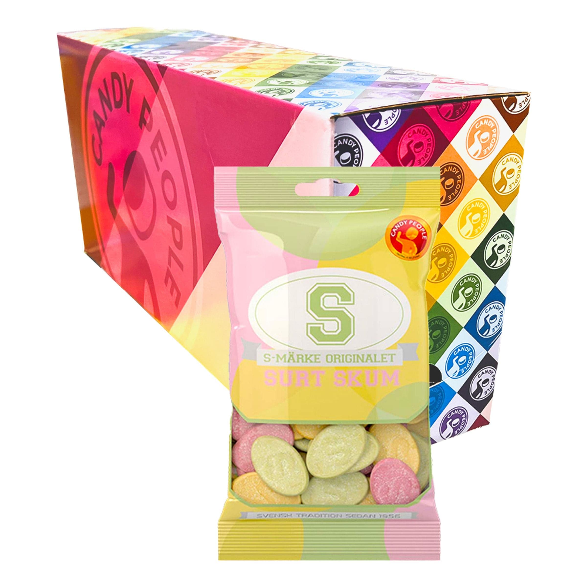 S-Märken Surt Skum i Påse ( S-merkit Kirpeä Vaahto Pussissa) - 14 x 70 g – ERT Godis Bulk