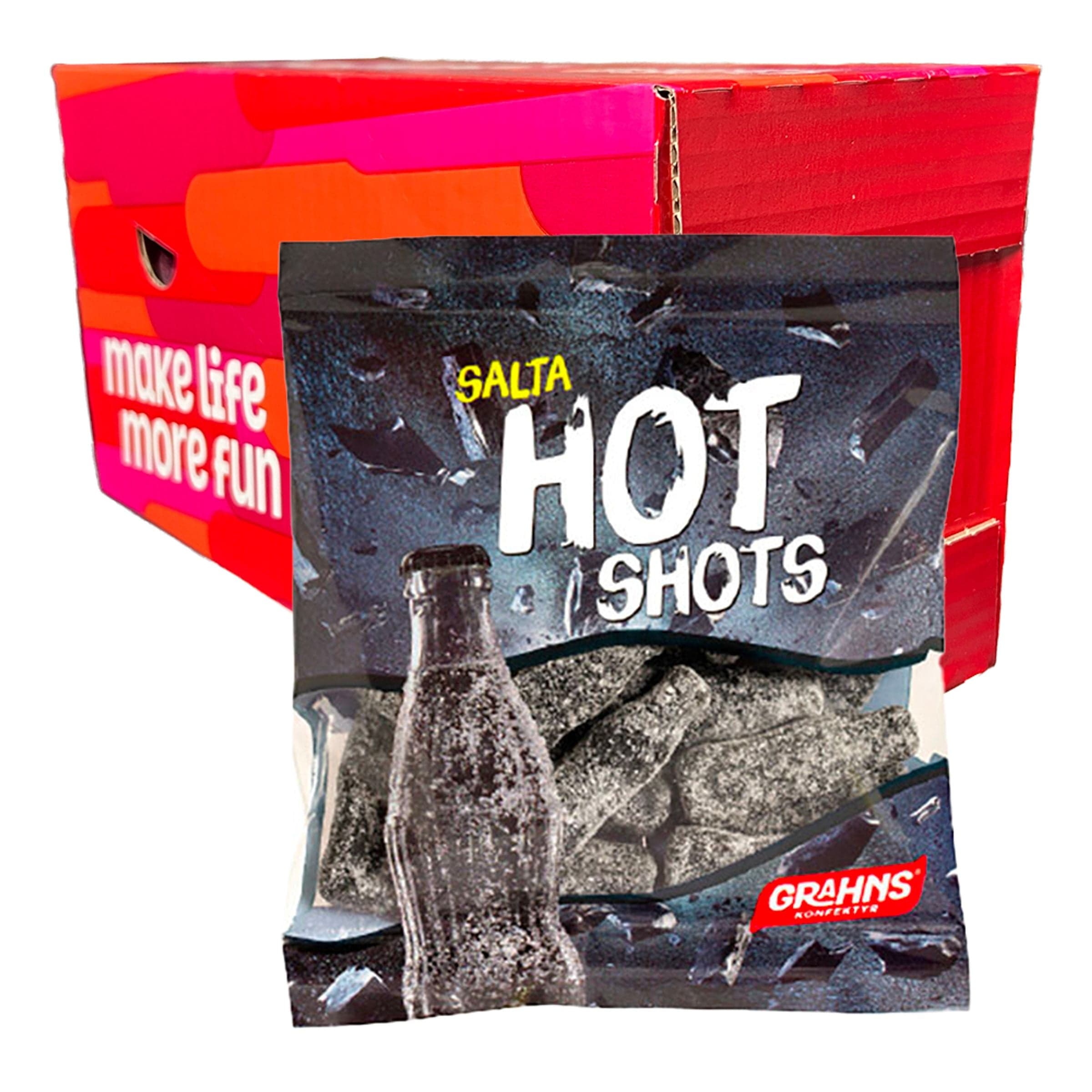 Grahns Salta Hotshots Karkkipullot Suurpakkaus - 14 x 80 g – ERT Godis Bulk