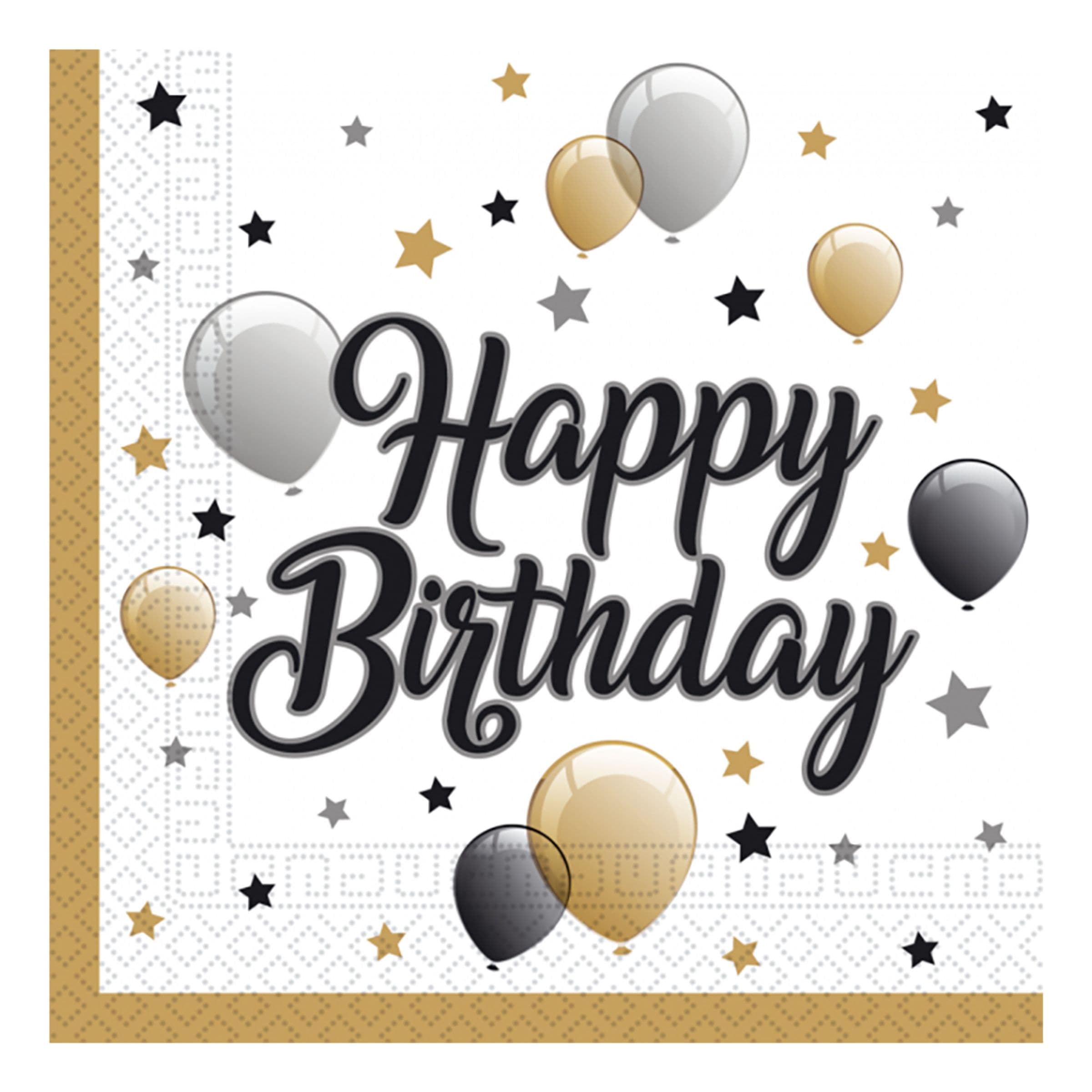 Lautasliinat Happy Birthday Ilmapallot - 20-pakkaus – Globos Europe