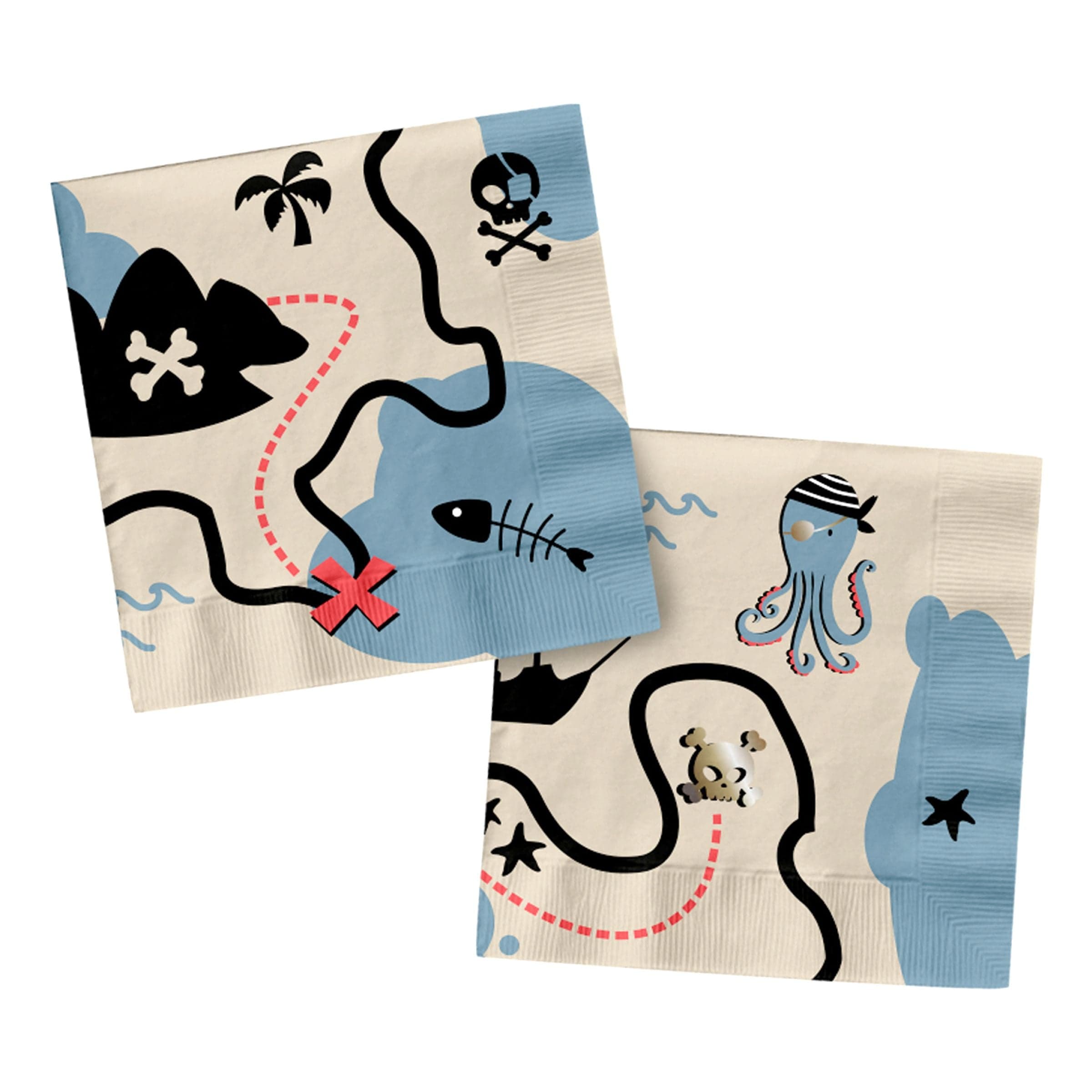 Lautasliinat Merirosvo Hyvää Syntymäpäivää - 20-pakkaus – Folat