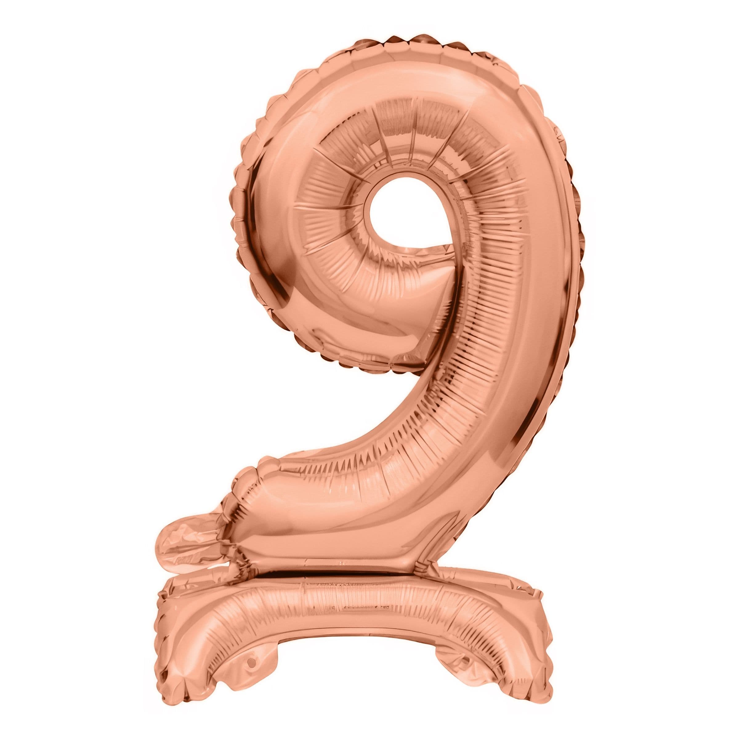 Numeroilmapallo Mini Jalustalla Ruusukulta - Numero 9 – Riethmüller