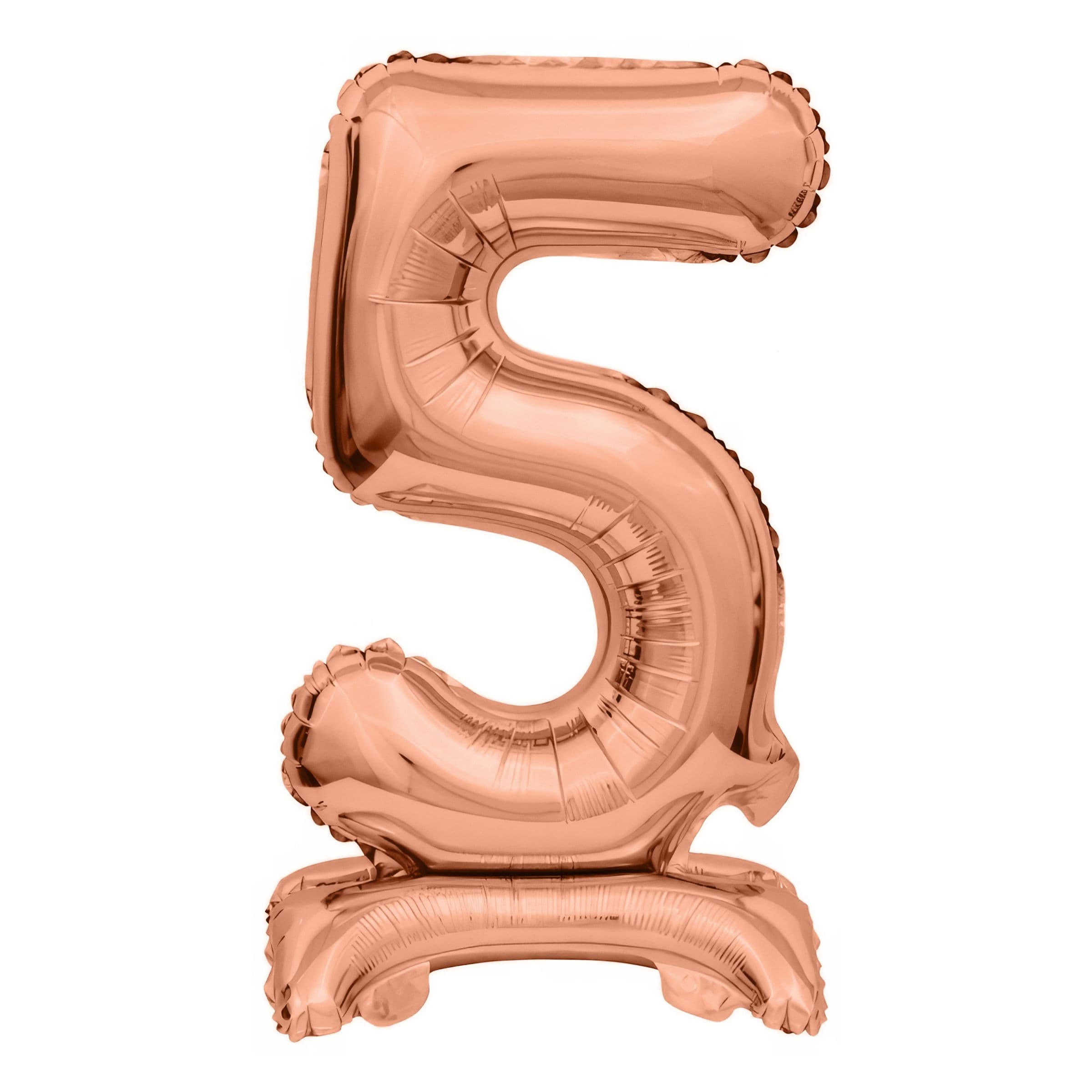 Numeroilmapallo Mini Jalustalla Ruusukulta - Numero 5 – Riethmüller