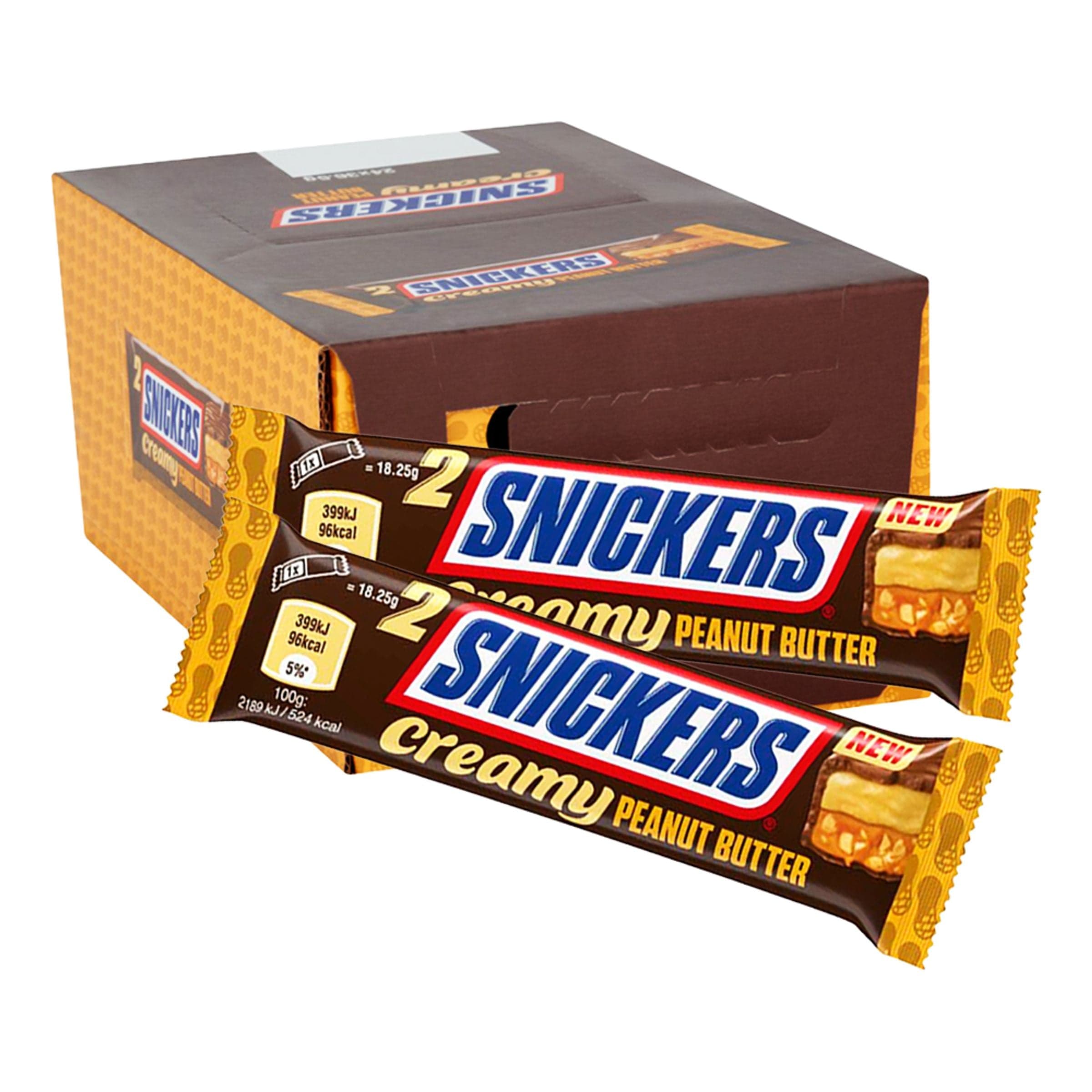 Snickers Creamy Peanut Butter Suurpakkaus - 24 x 36,4 g – ERT Godis Bulk