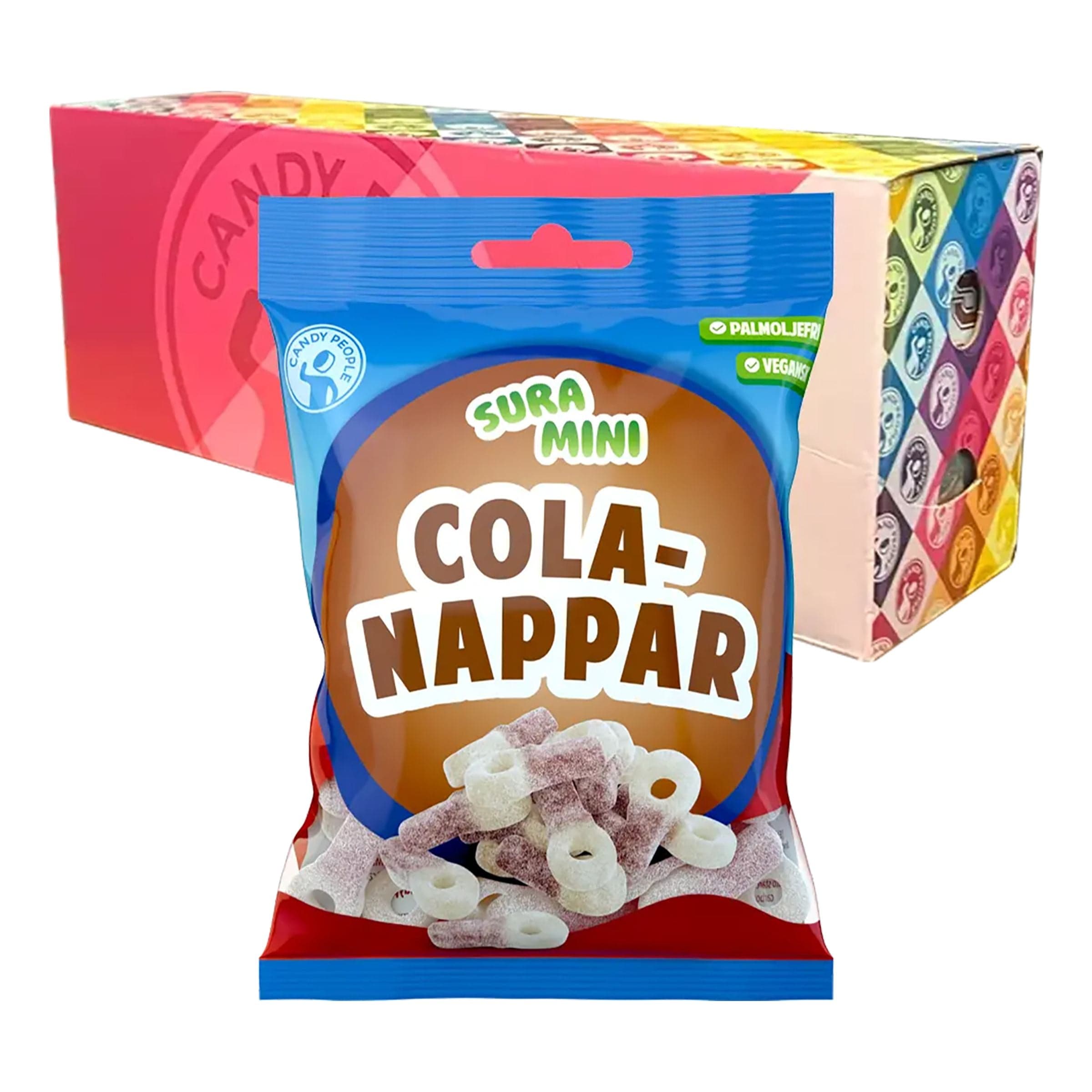 Sura Mini Colanappar Suurpakkaus - 18 x 70 g – ERT Godis Bulk