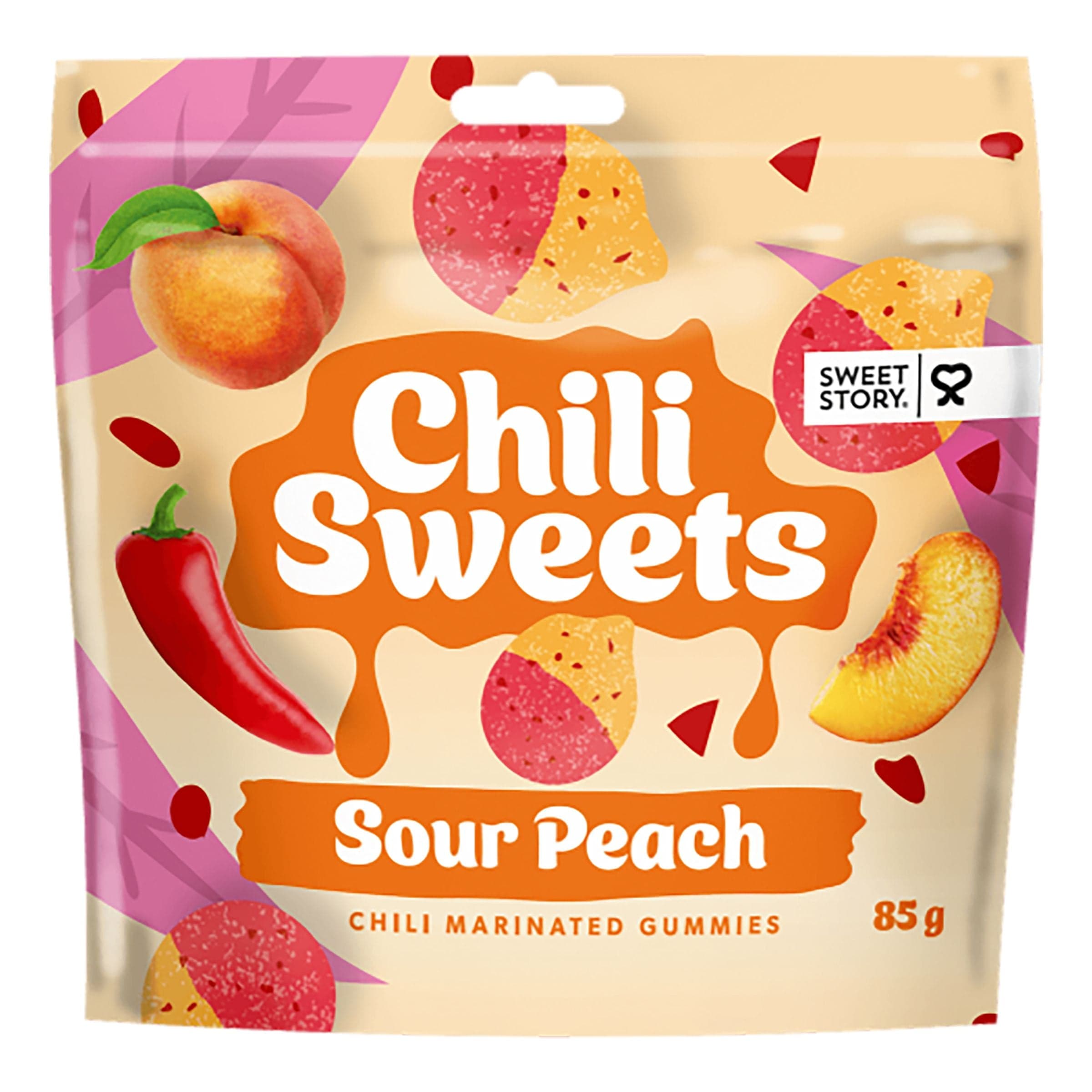 Sweet Story Chili Sweets Sour Peach - 85 g – Coopers Candy