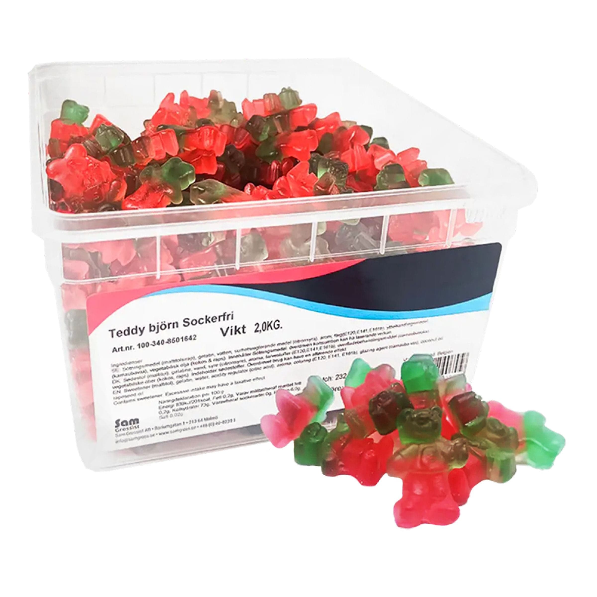 Sokeriton nallekarkki suurpakkaus - 2 kg – ERT Godis Bulk