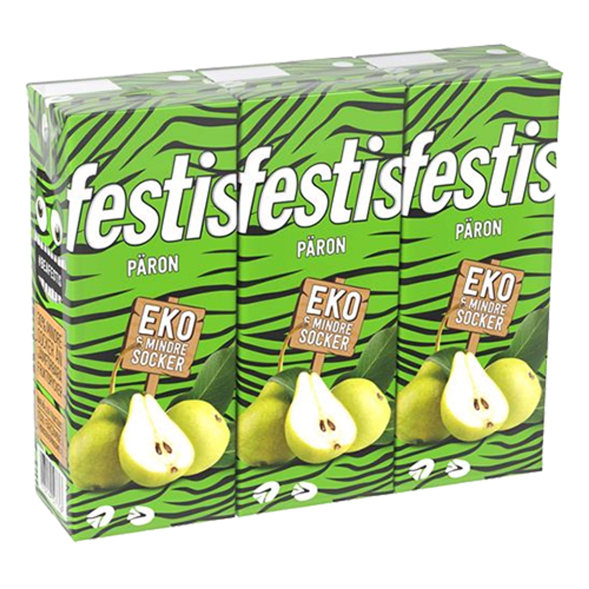 Festis Päärynä Ekologinen - 3 x 200 ml – ERT Godis Singel