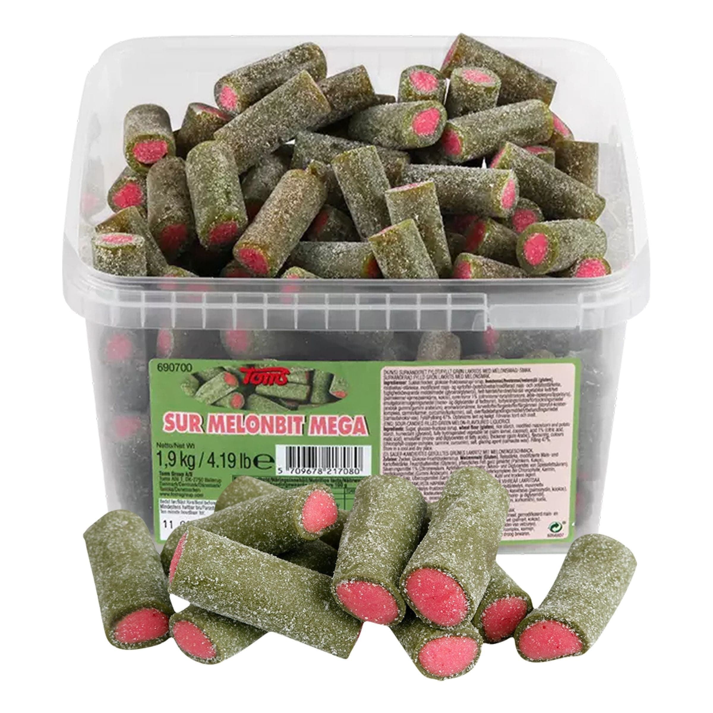 Toms Sur Melonbit Mega Suurpakkaus - 1,9 kg – ERT Godis Bulk