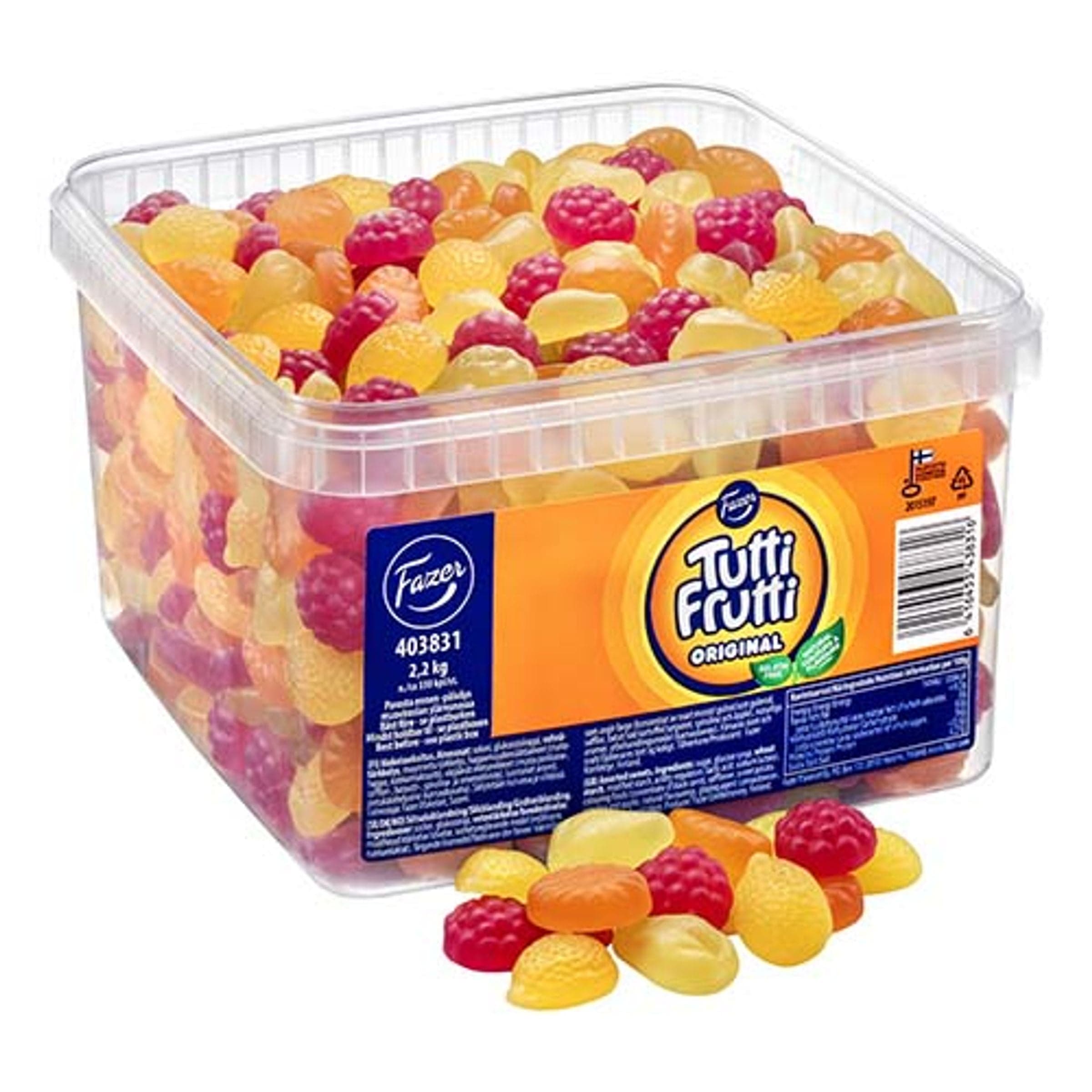 Fazer Tutti Frutti Original Irtokarkit Rasiassa - 2,2 kg – ERT Godis Bulk