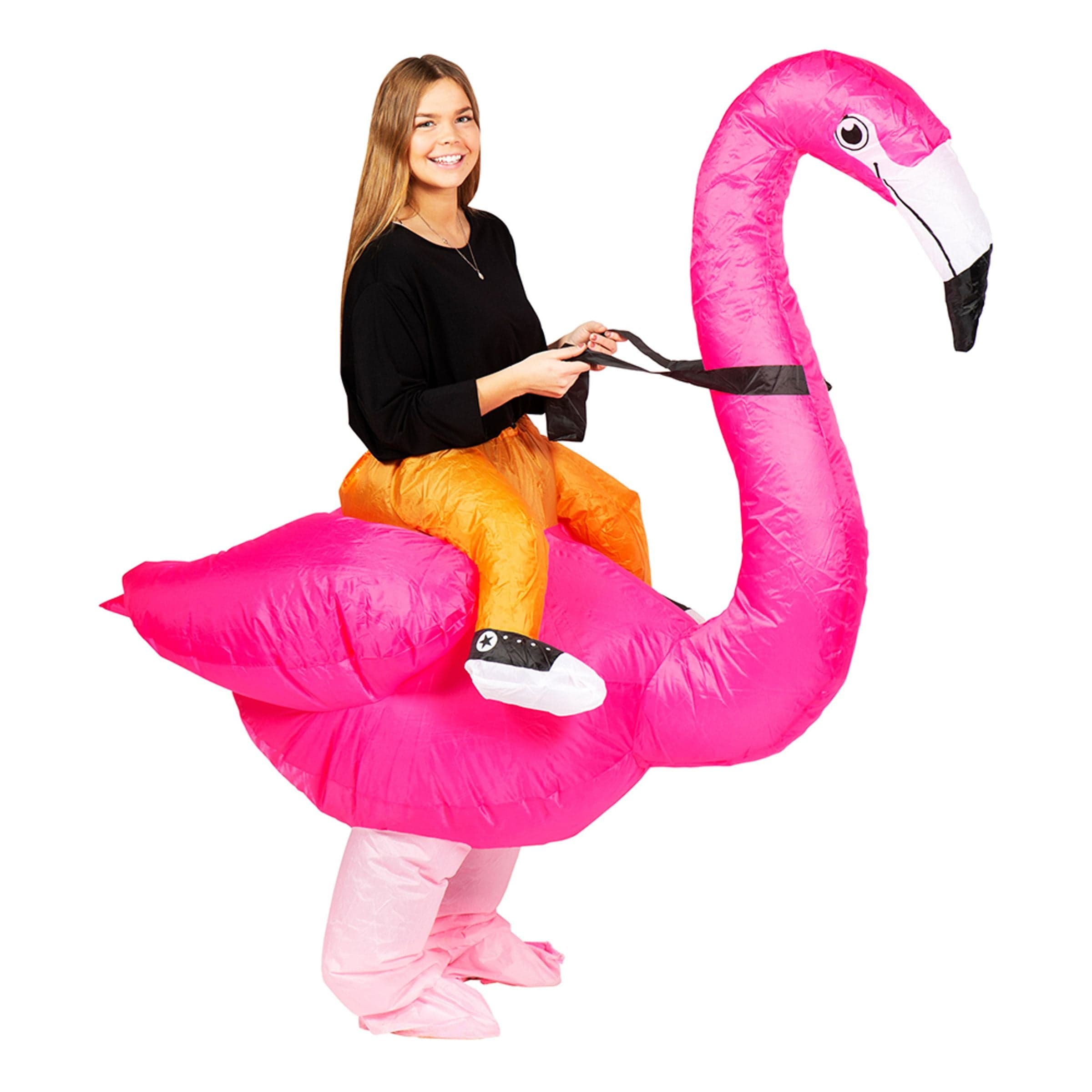 Täytettävä Ratsastava Flamingo Naamiaisasu - One size – Catsson