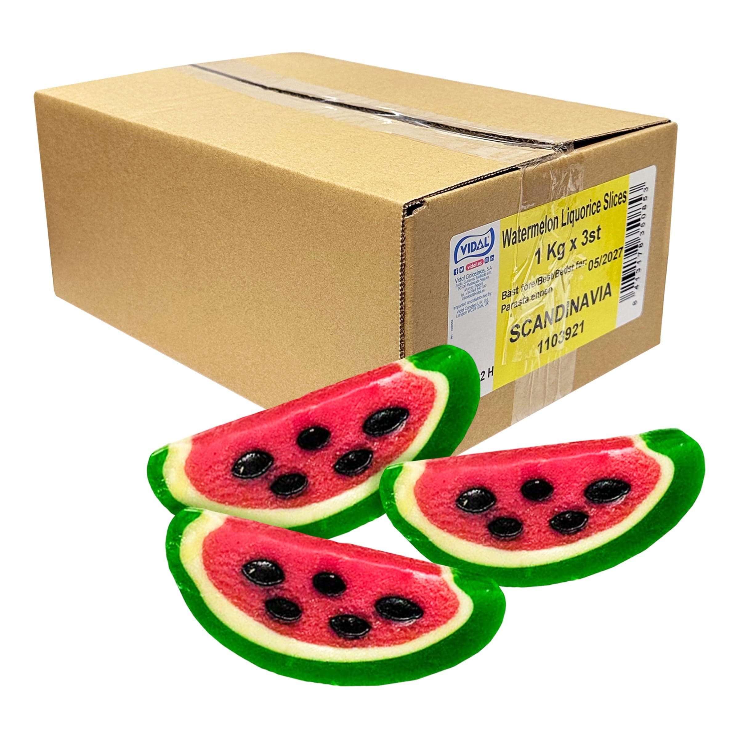 Watermelon Liquorice Slices -suurpakkaus - 3 kg – ERT Godis Bulk