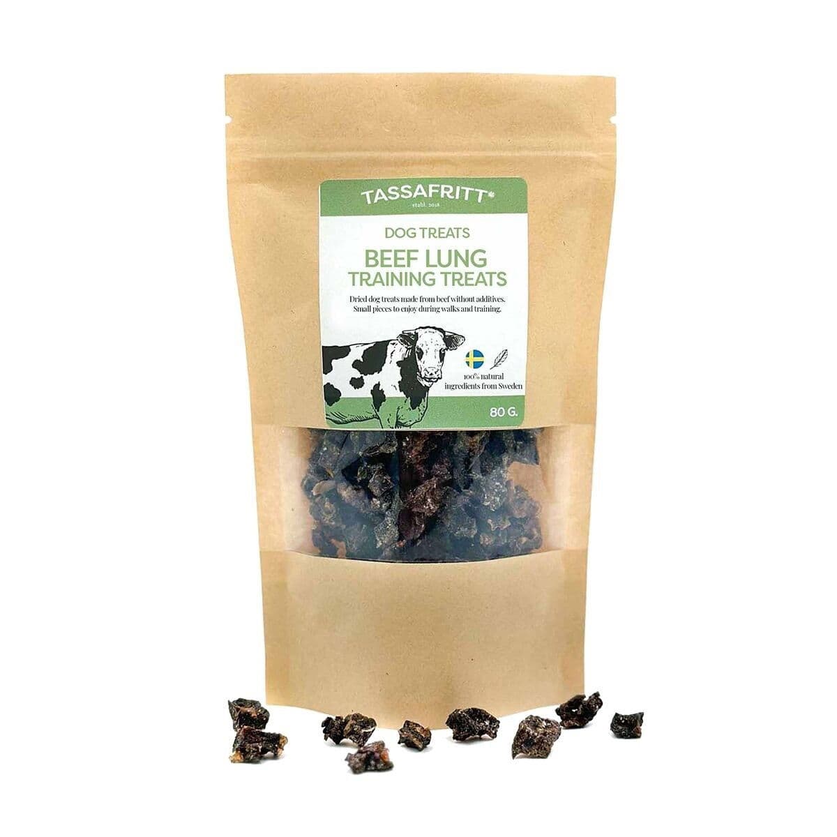 TassaFritt Naudankeuhkopalat 80 g – TassaFritt