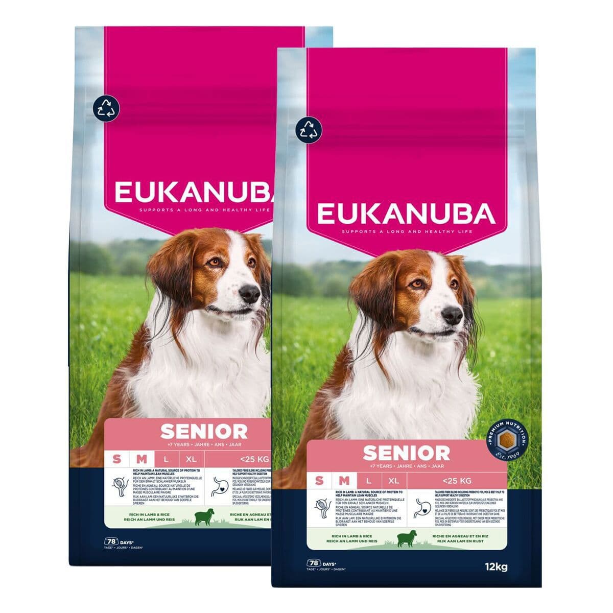 Eukanuba Senior SMB Lamb&Rice 2 x 12kg – Eukanuba
