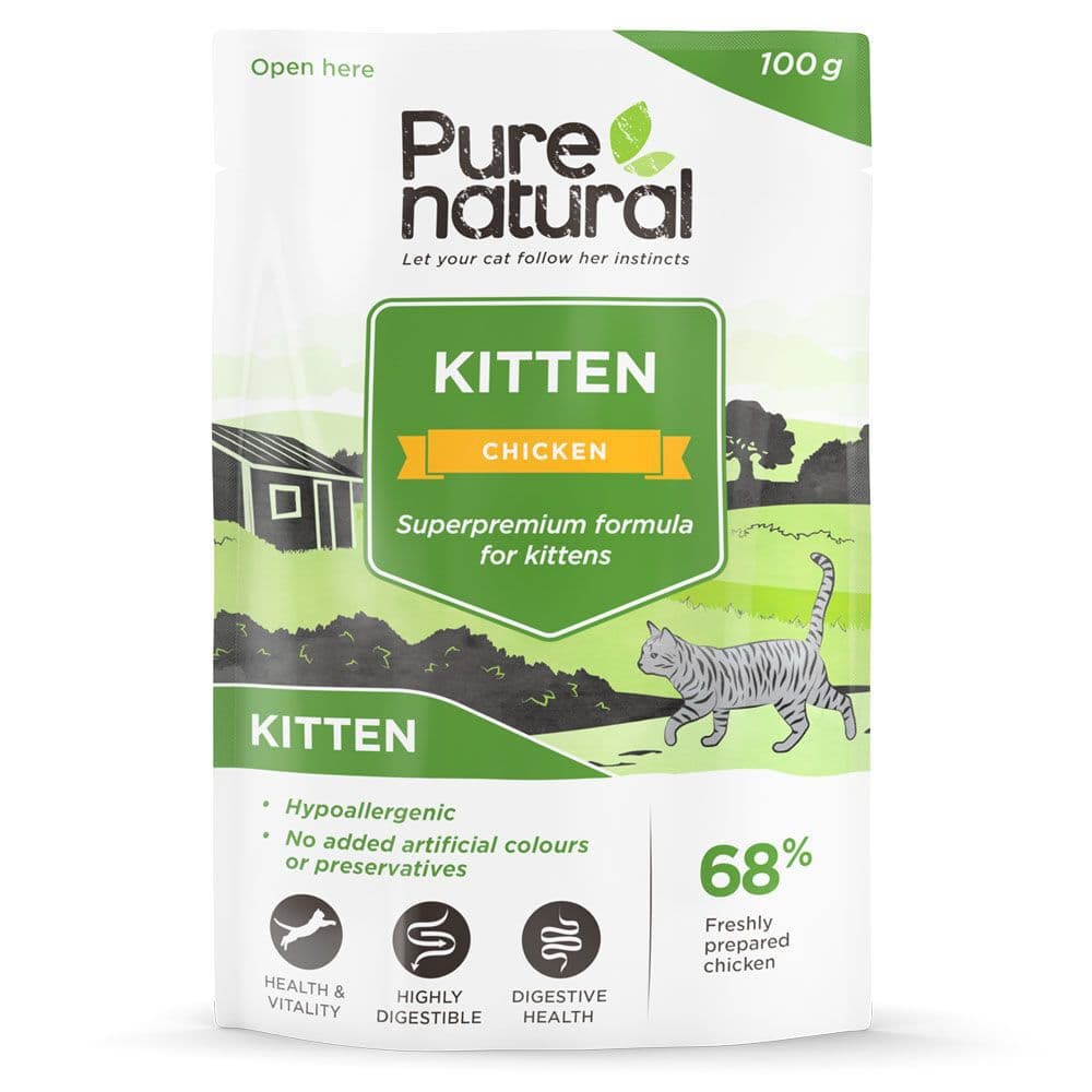 Purenatural Kitten kana & riisi, 100g – Purenatural