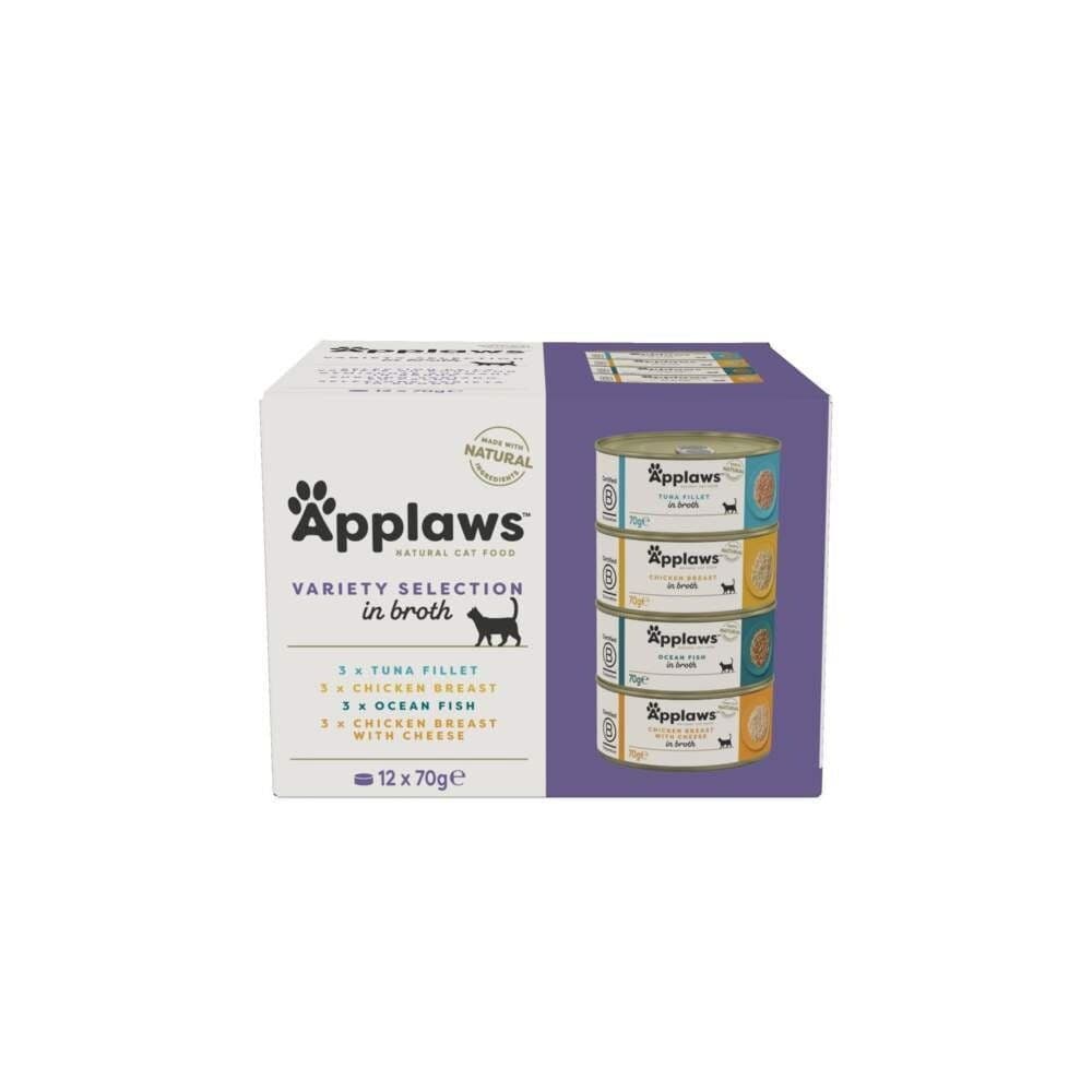 Applaws Kana- & kalalajitelma 12x70g – Applaws