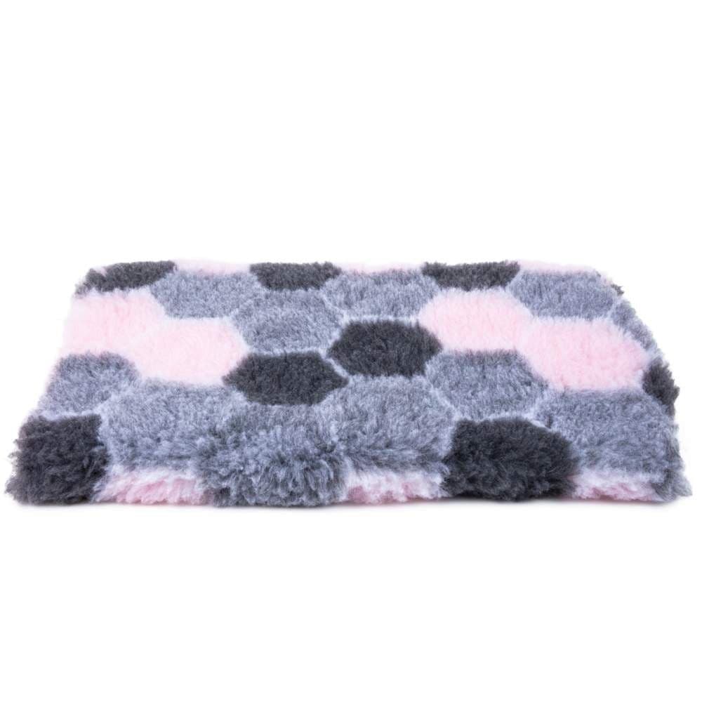 Karva-alusta Little&Bigger Honeycomb, harmaa/pinkki – Little&Bigger