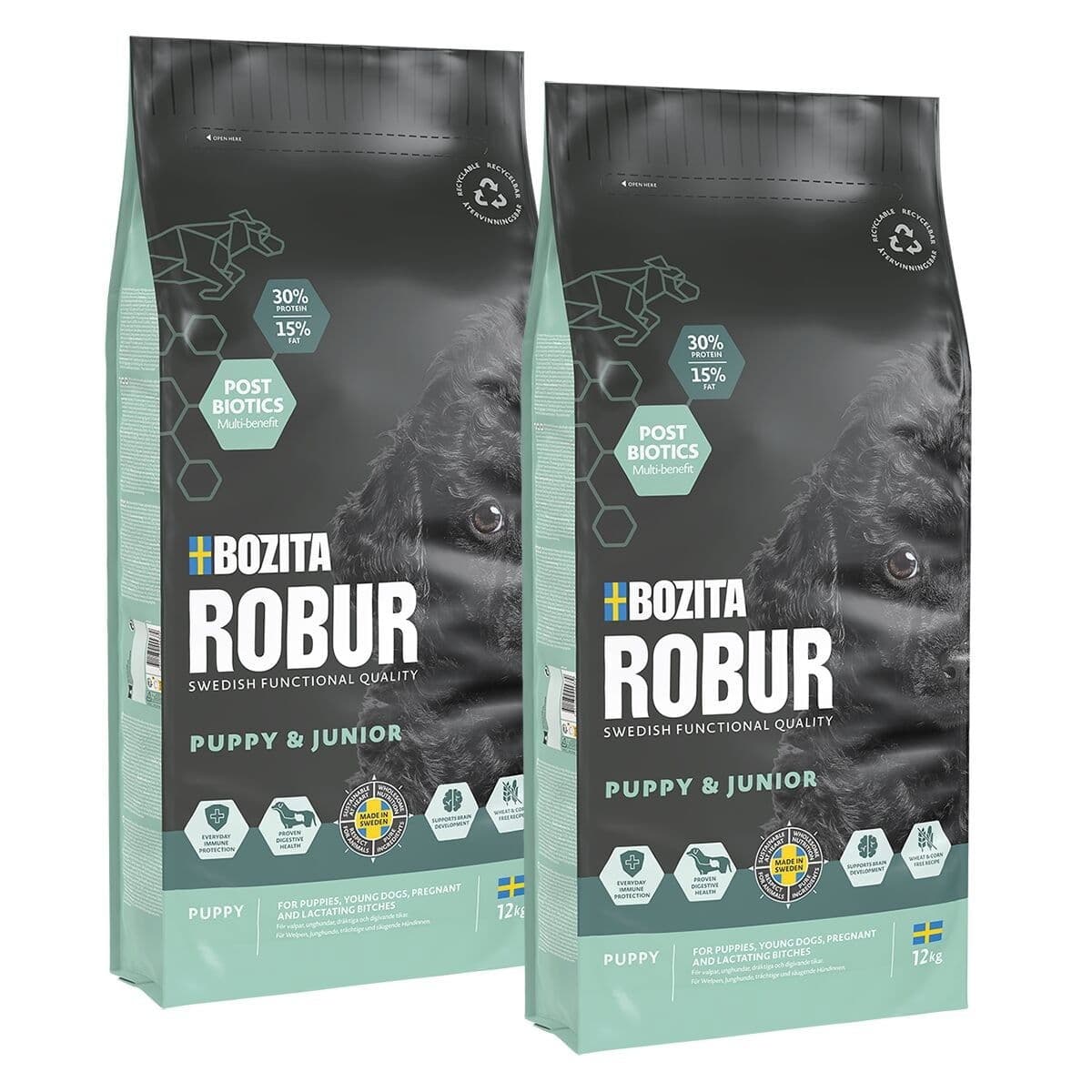 Bozita Robur Puppy & Junior 2x12 kg – Bozita Robur