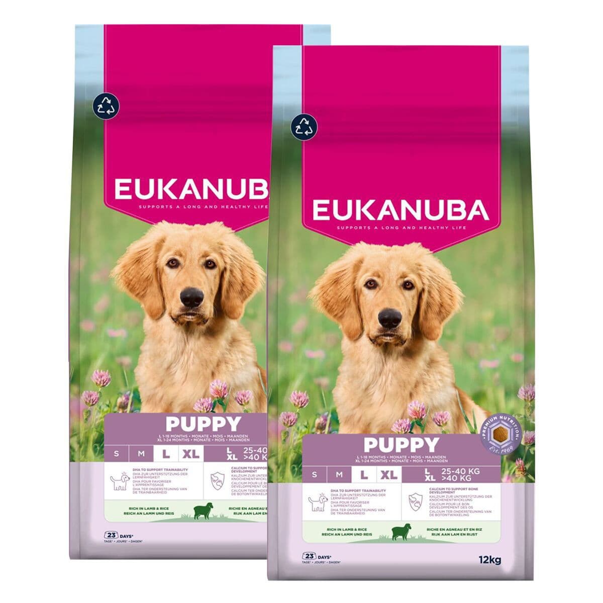 Eukanuba Puppy&Jr LB Lamb&Rice 2 x 12kg – Eukanuba