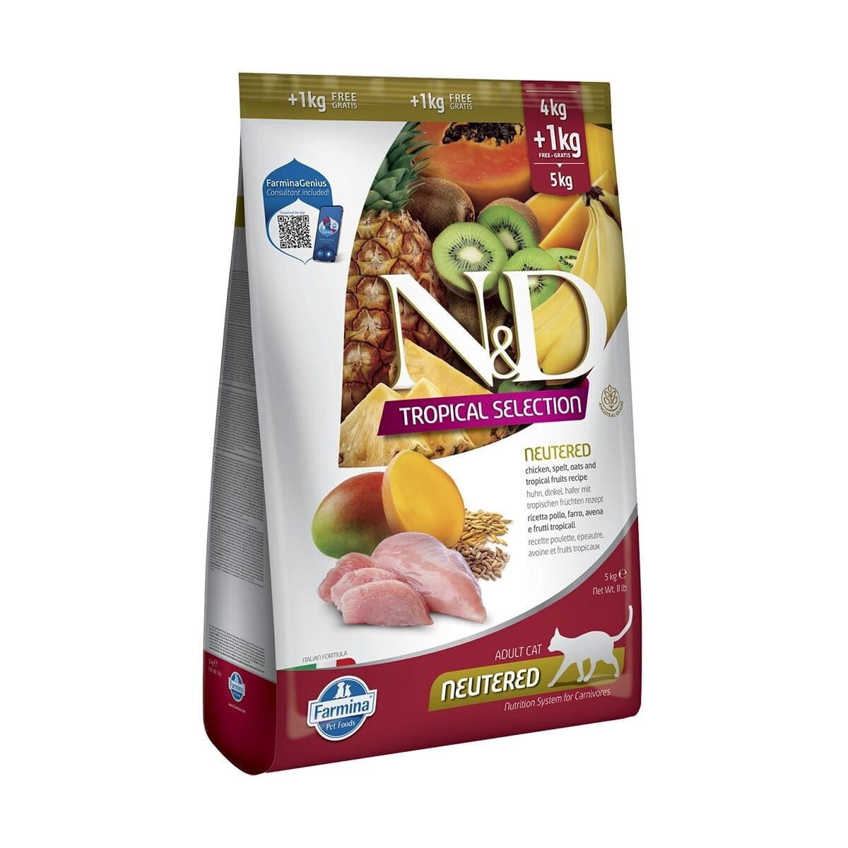 Farmina N&D Cat Tropical Chicken Neutered 5 kg – Farmina