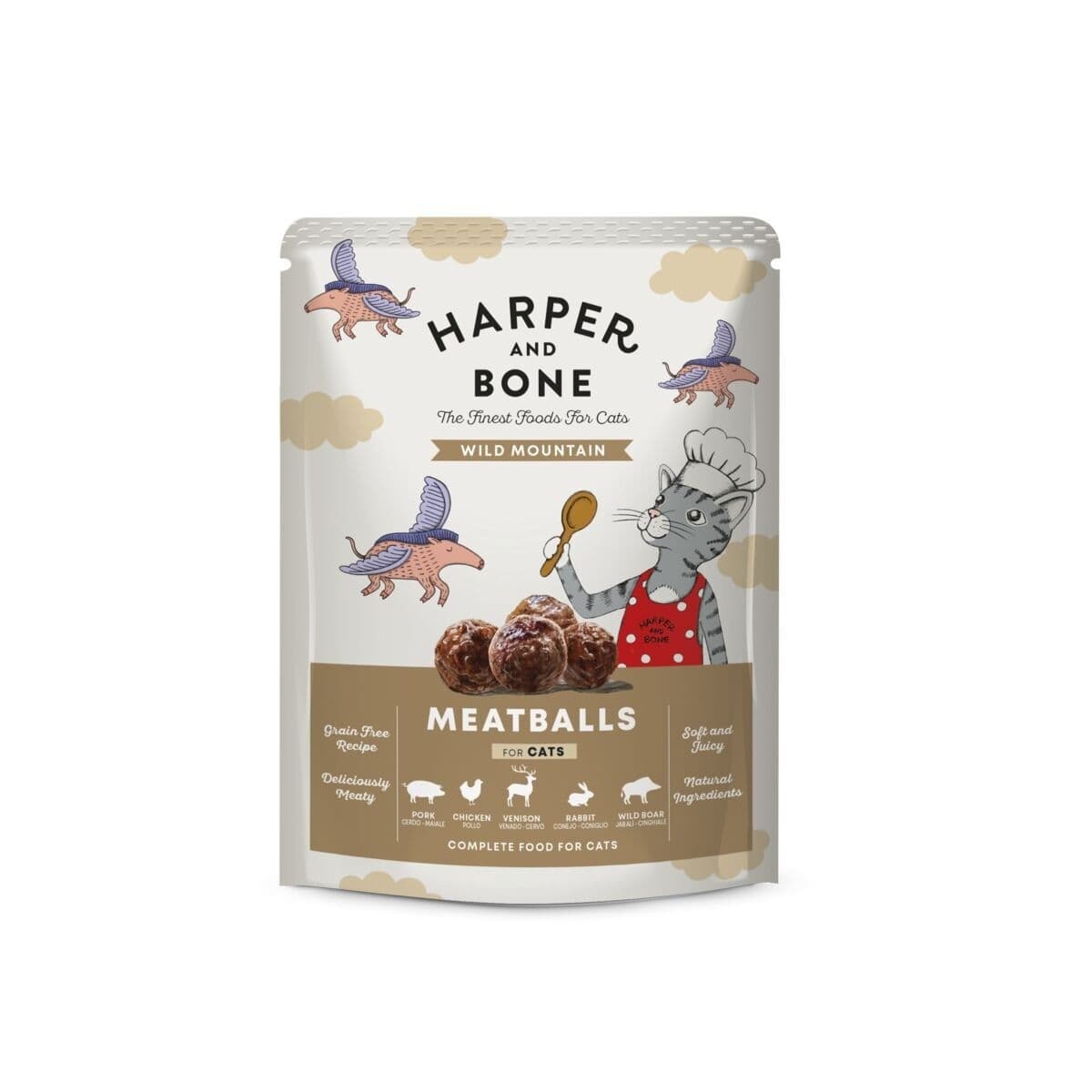 Harper & Bone Cat Pouch Adult Wild Mountain 85 g – Harper and Bone
