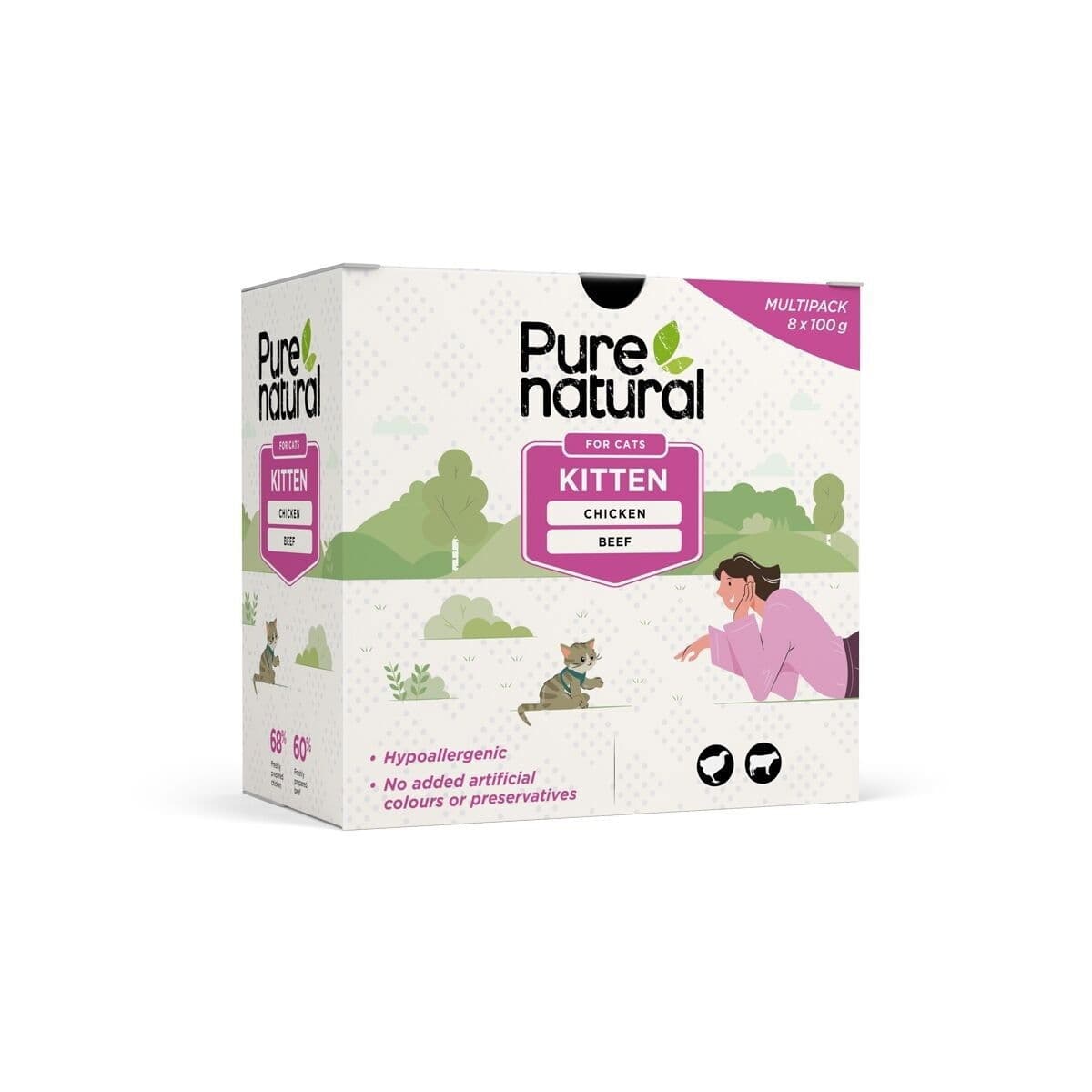 Purenatural Cat Kitten Multibox 8 x 100 g – Purenatural