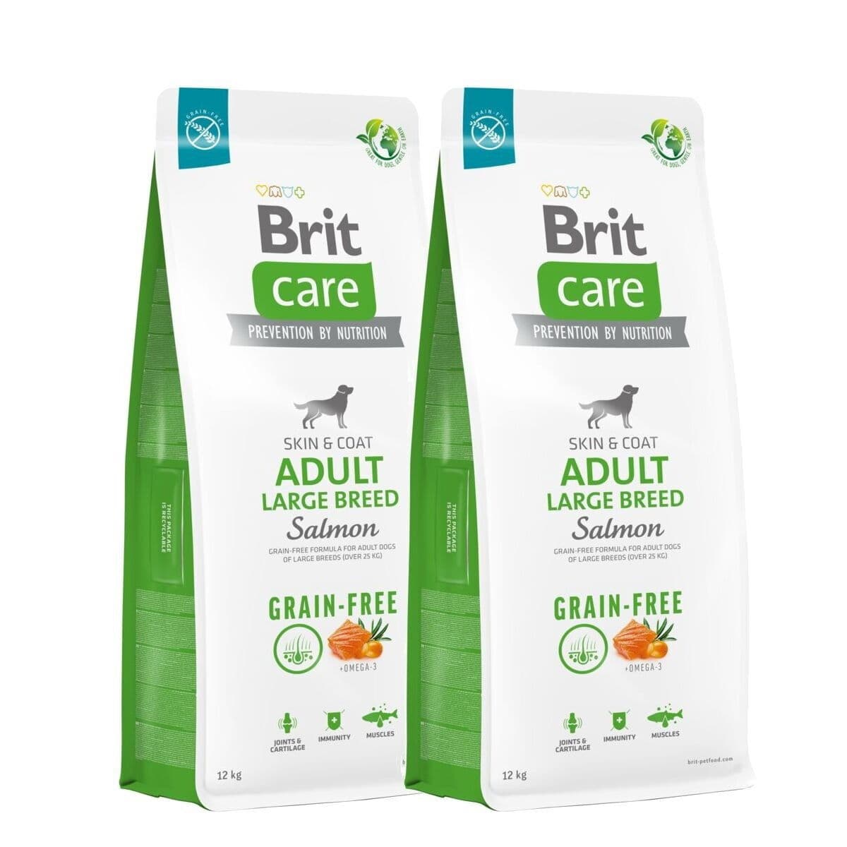 Brit Care Dog Adult Large Breed Grain Free Salmon 2x12 kg – Brit Care
