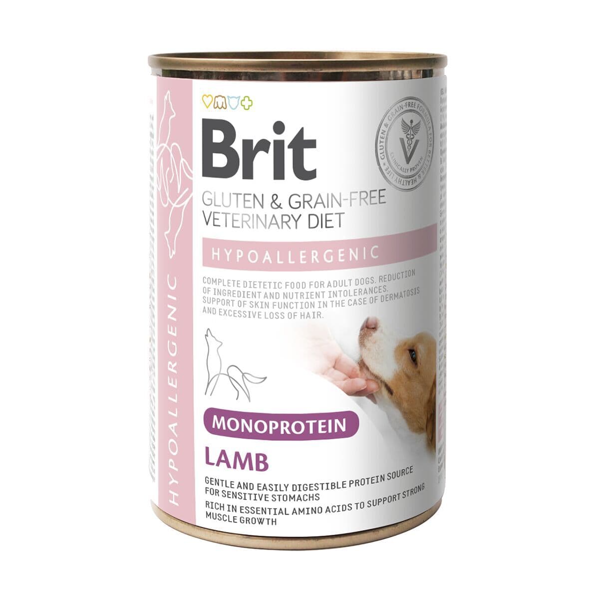 Brit Veterinary Diet for dogs Hypoallergenic Monoprotein Lamb Can 400 g – Brit Veterinary Diet