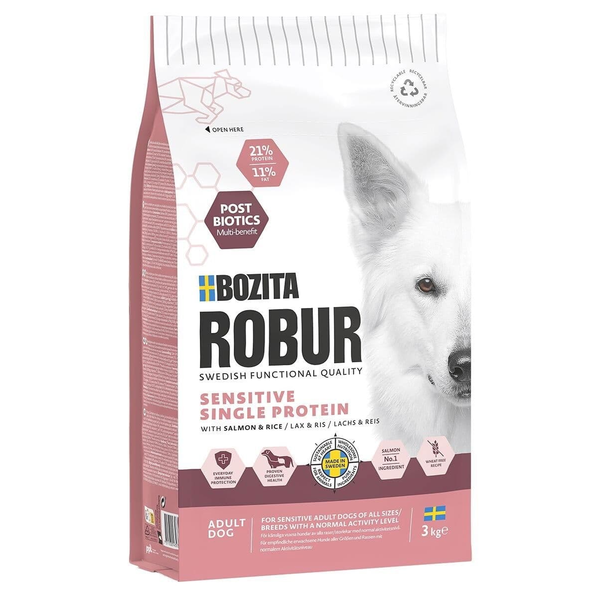 Bozita Robur Adult Sensitive Single Salmon – Bozita Robur