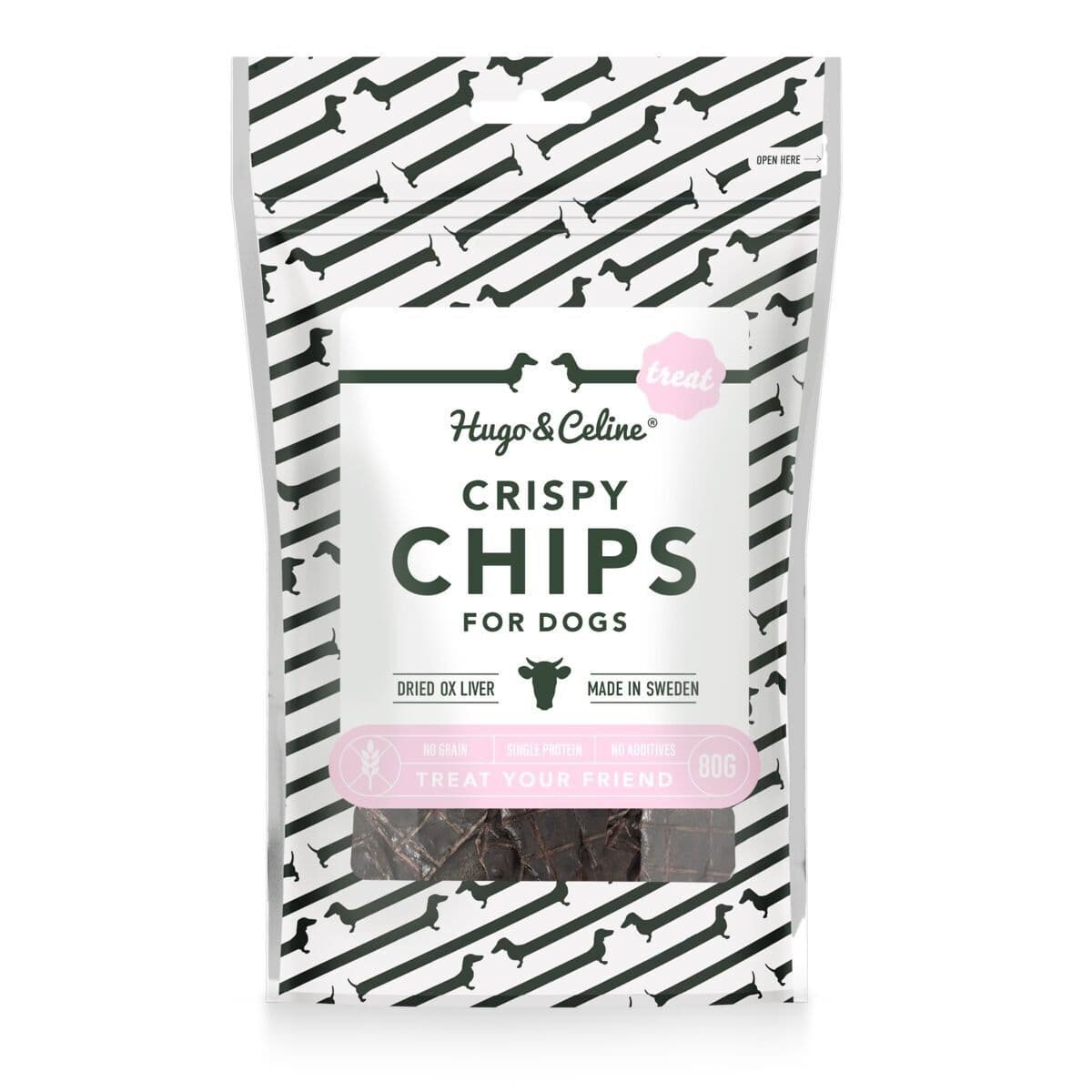 Hugo&Celine Crispy Chips maksakeksit 80g – Hugo&Celine