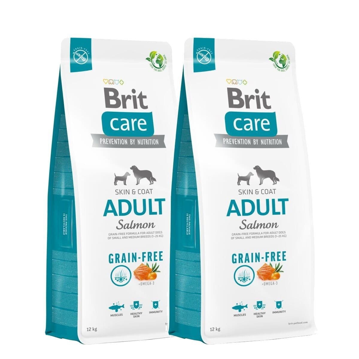 Brit Care Dog Adult Grain Free Salmon 2x12 kg – Brit Care