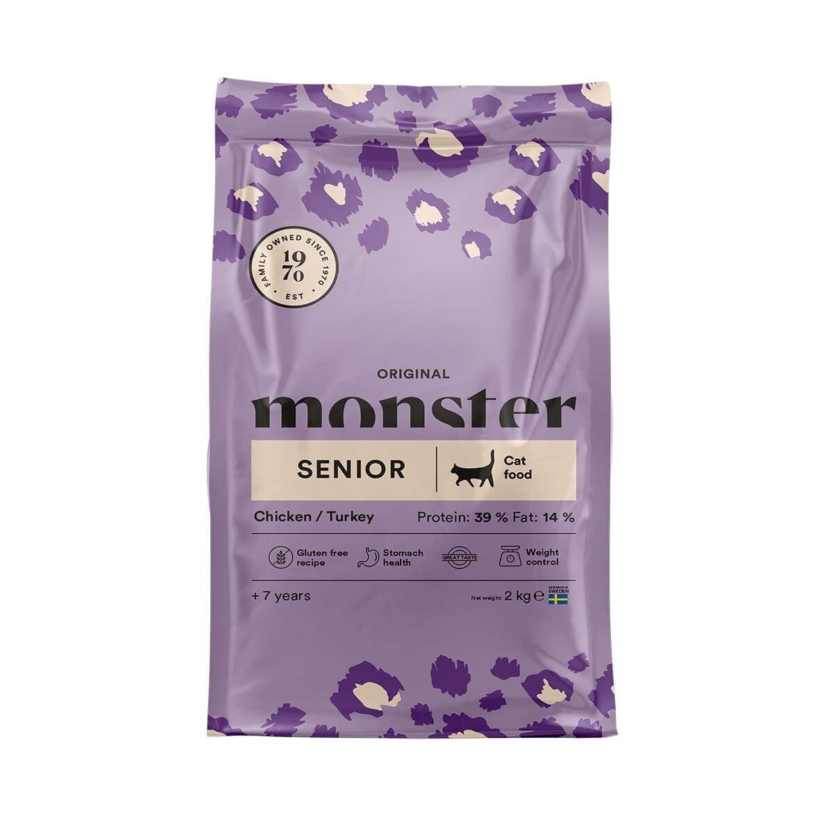 Monster Cat Original Senior kana-kalkkuna – Monster Pet Food