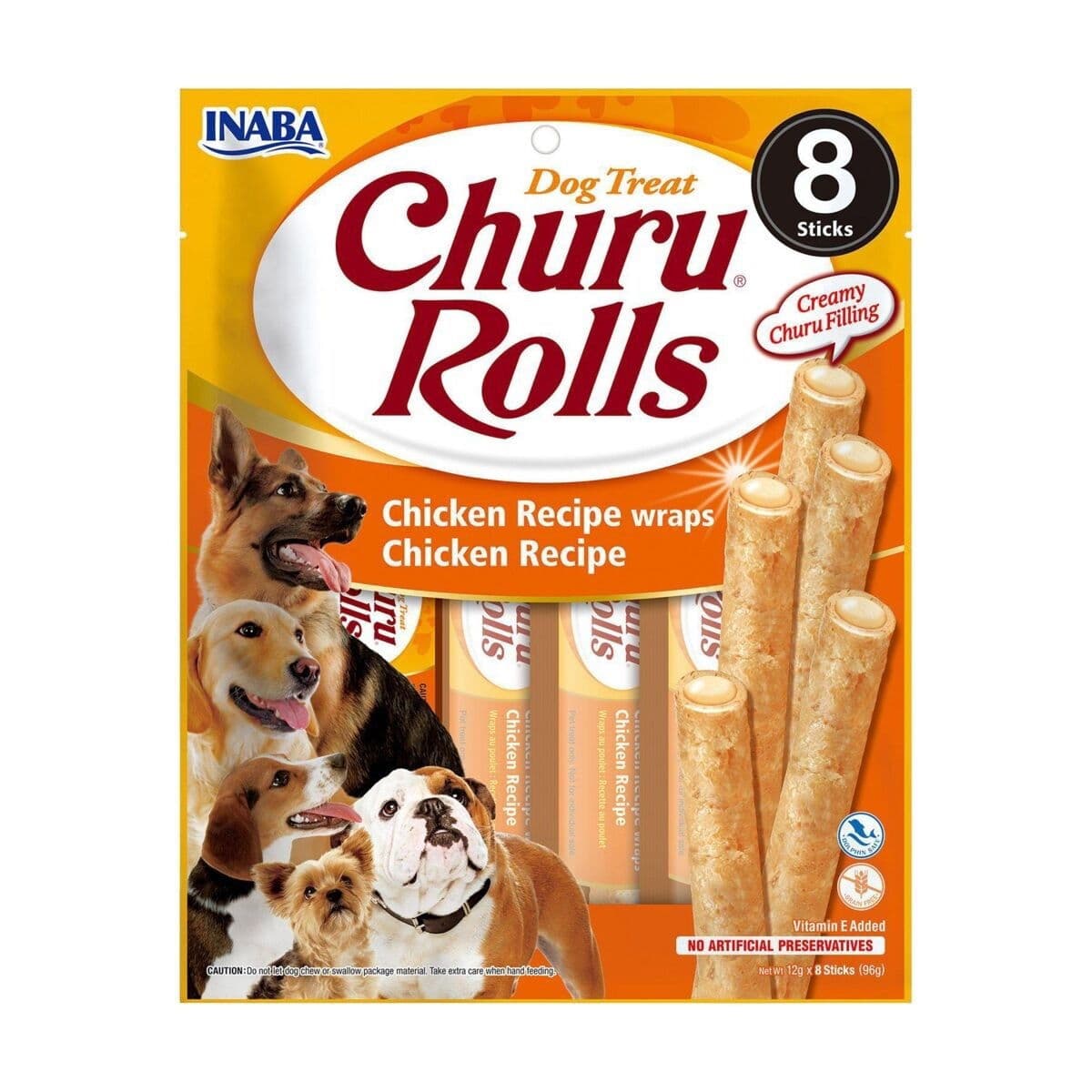 Churu Rolls koiran herkut, kana 8 kpl – Churu