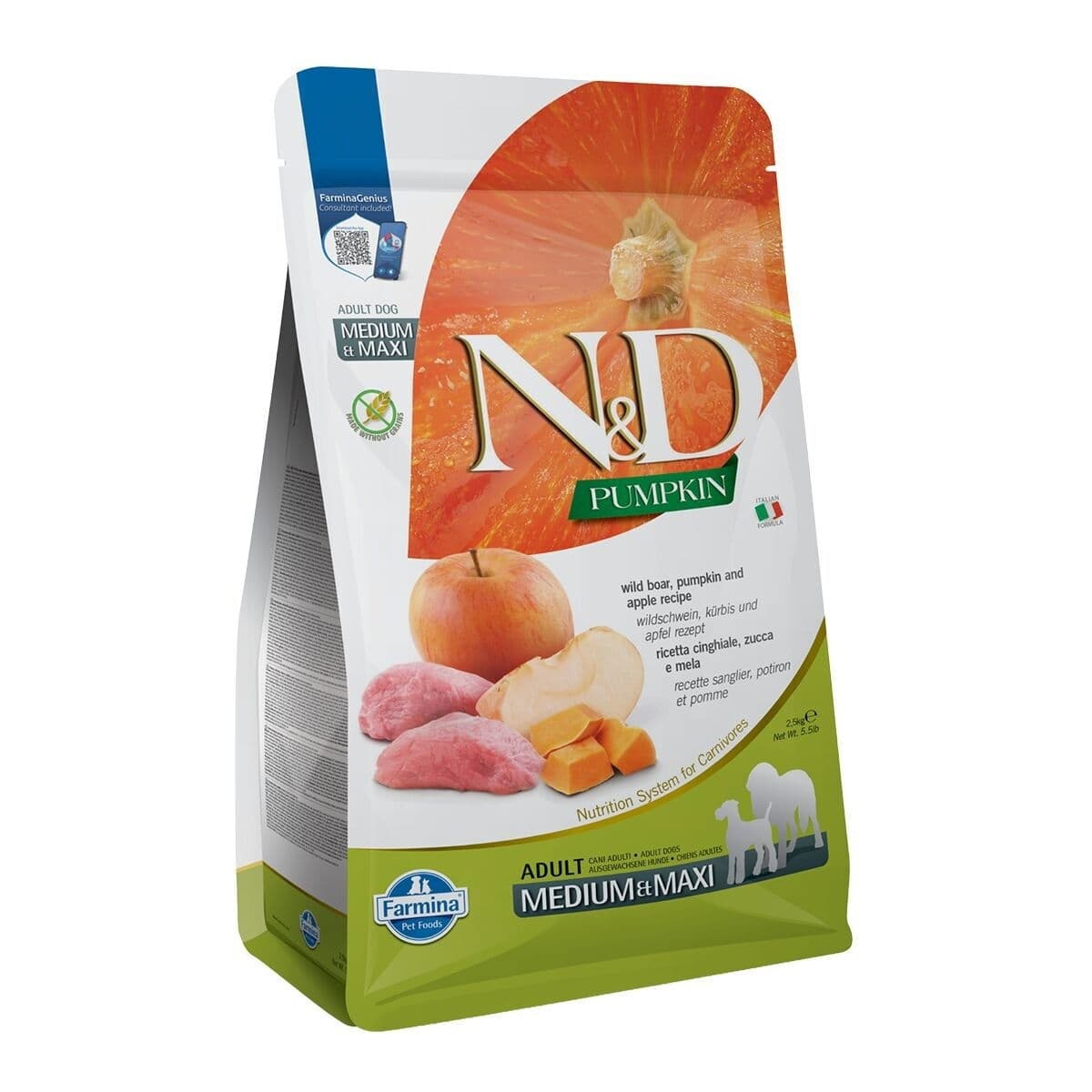 Farmina N&D Dog Pumpkin Wild Boar & Apple M/L – Farmina