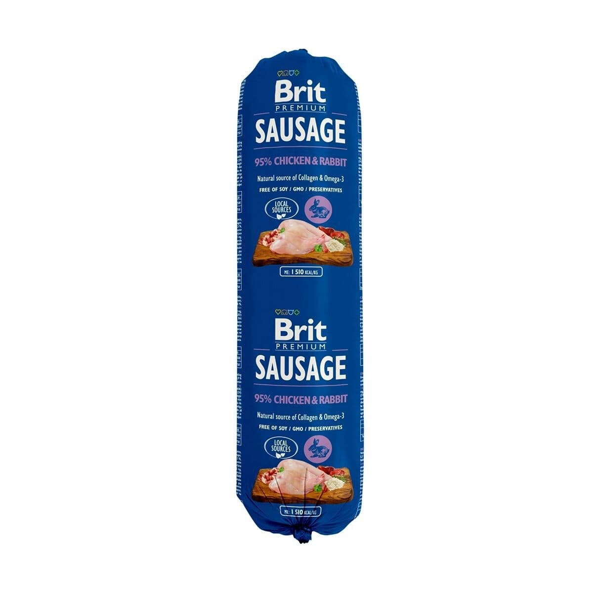 Brit Premium koiranmakkara kana & jänis, 800 g – Brit Premium