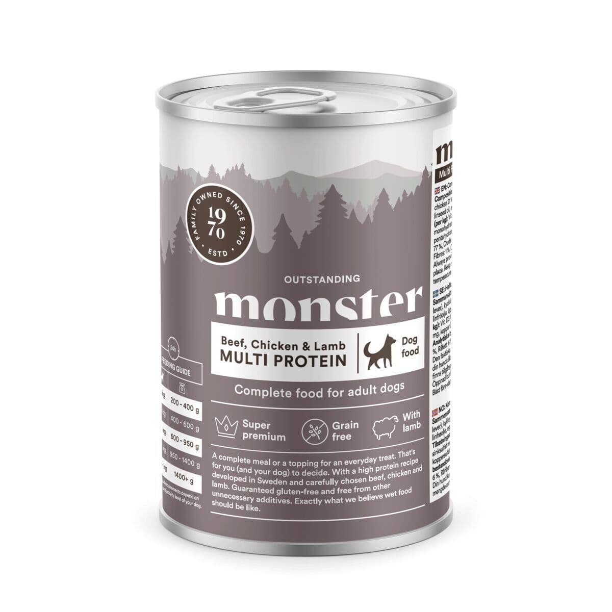 Monster Dog Nauta-kana-lammas 400g – Monster Pet Food