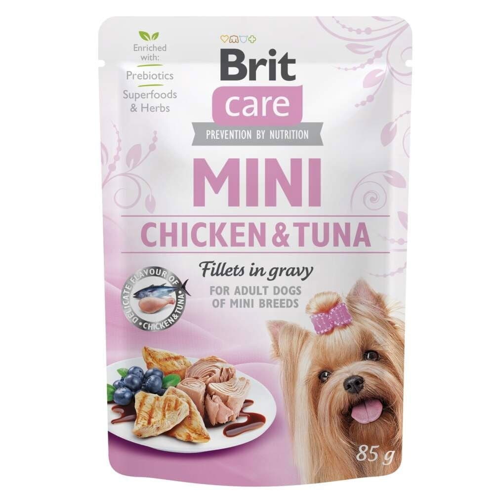 Brit Care Mini kanaa ja tonnikalaa kastikkeessa 85 g – Brit Care