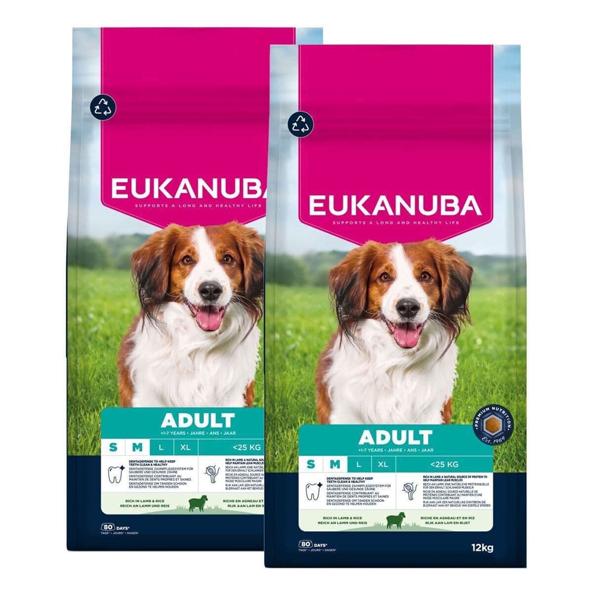 Eukanuba Adult Small & Medium Breed Lamb&Rice 2 x 12kg – Eukanuba