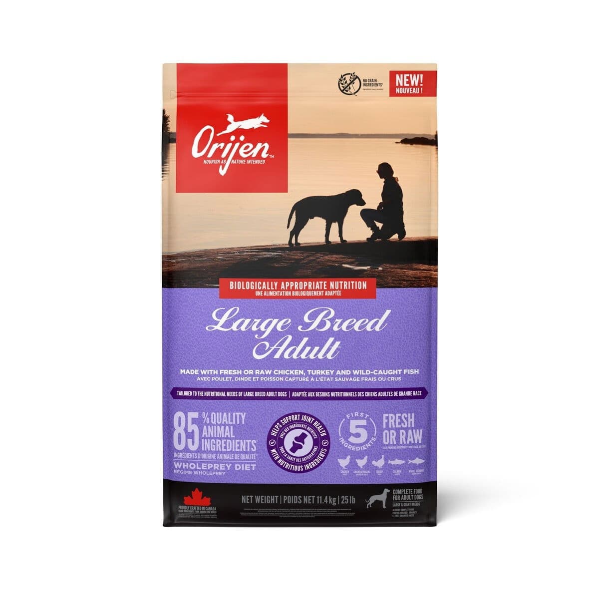 Orijen Dog Large Breed Adult Poultry&Fish 11,4kg – Orijen